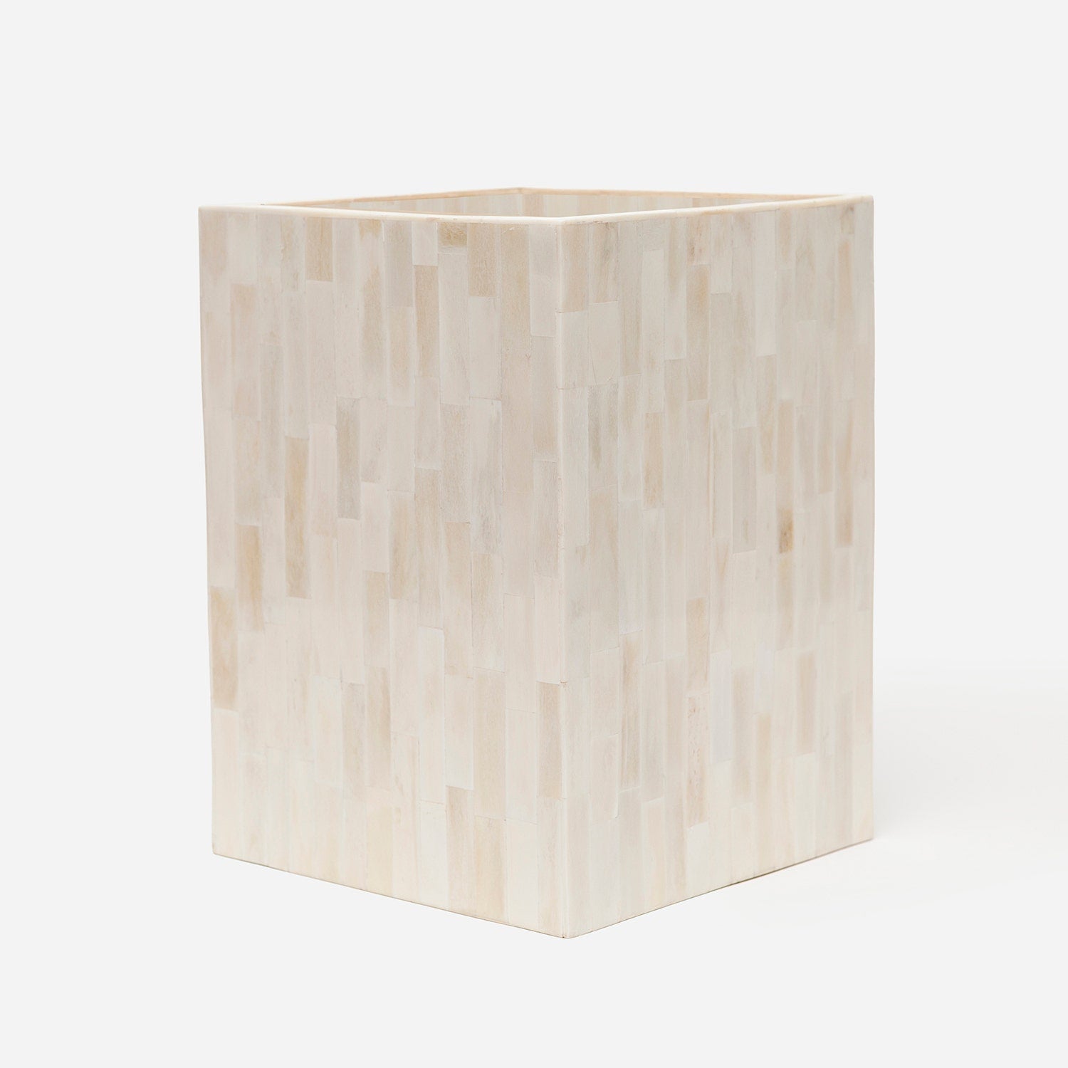 Gaya, Natural, Wastebasket, Square Straight, Bone