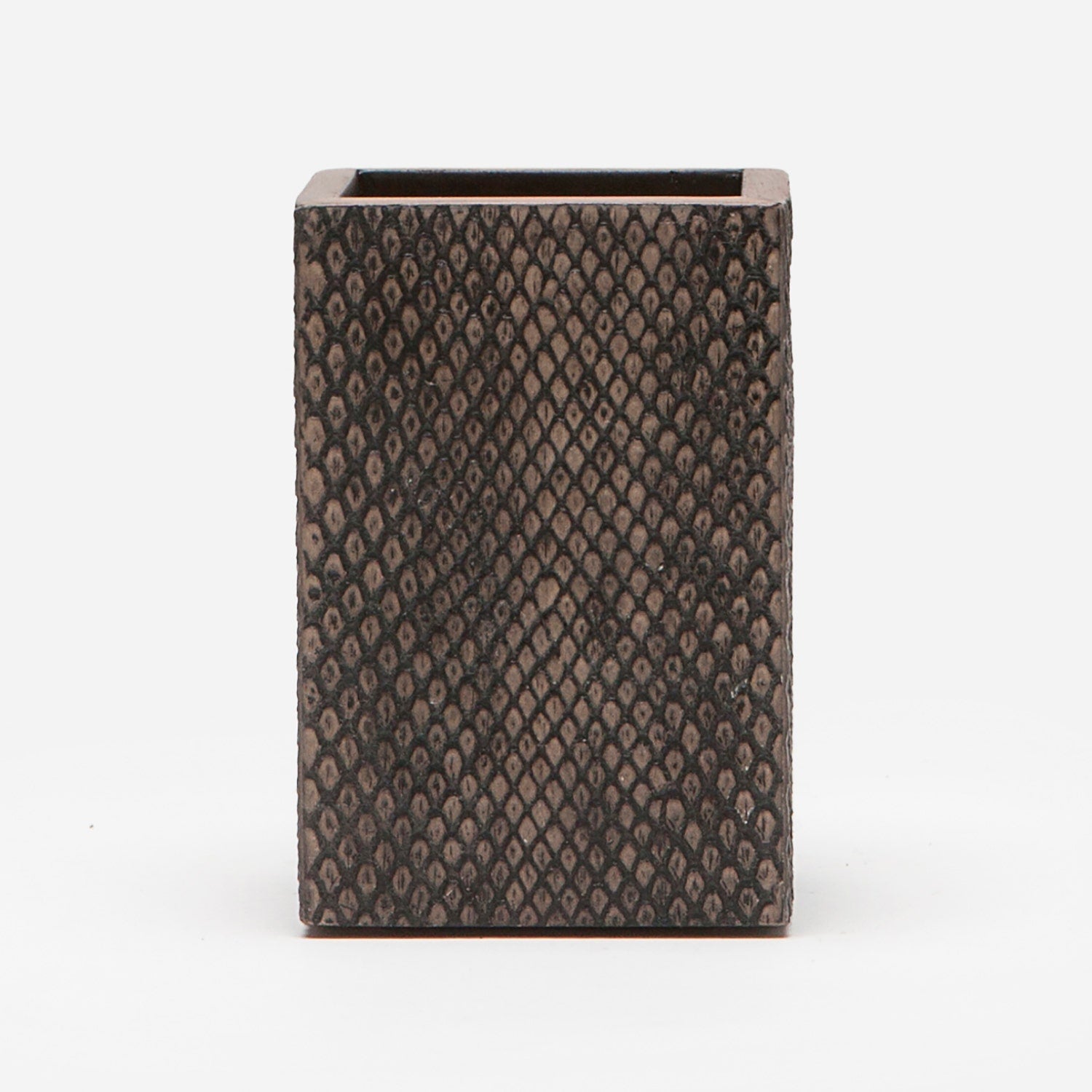 Goa, Dark Mushroom, Brush Holder, Square Straight, Faux Boa