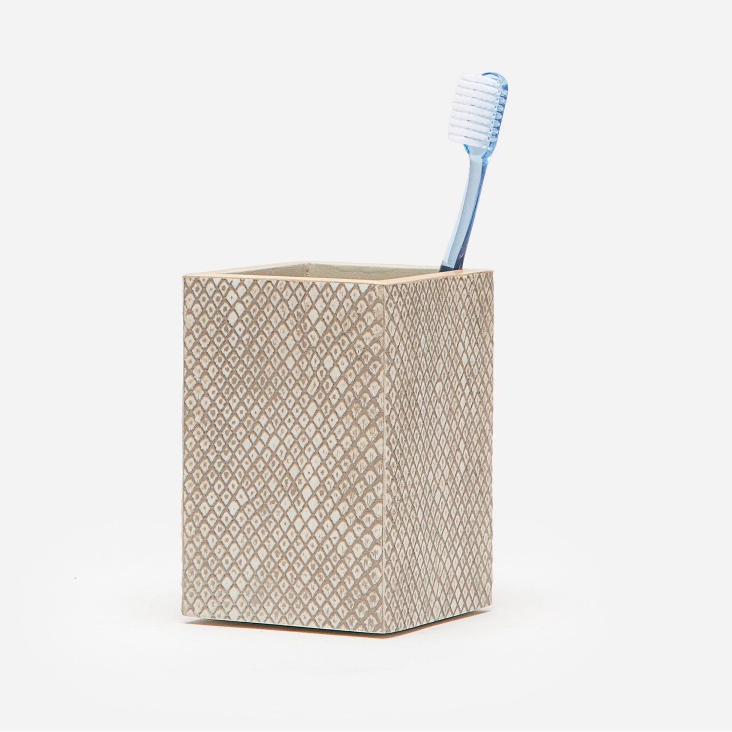 Goa, Sand, Brush Holder, Square Straight, Faux Boa