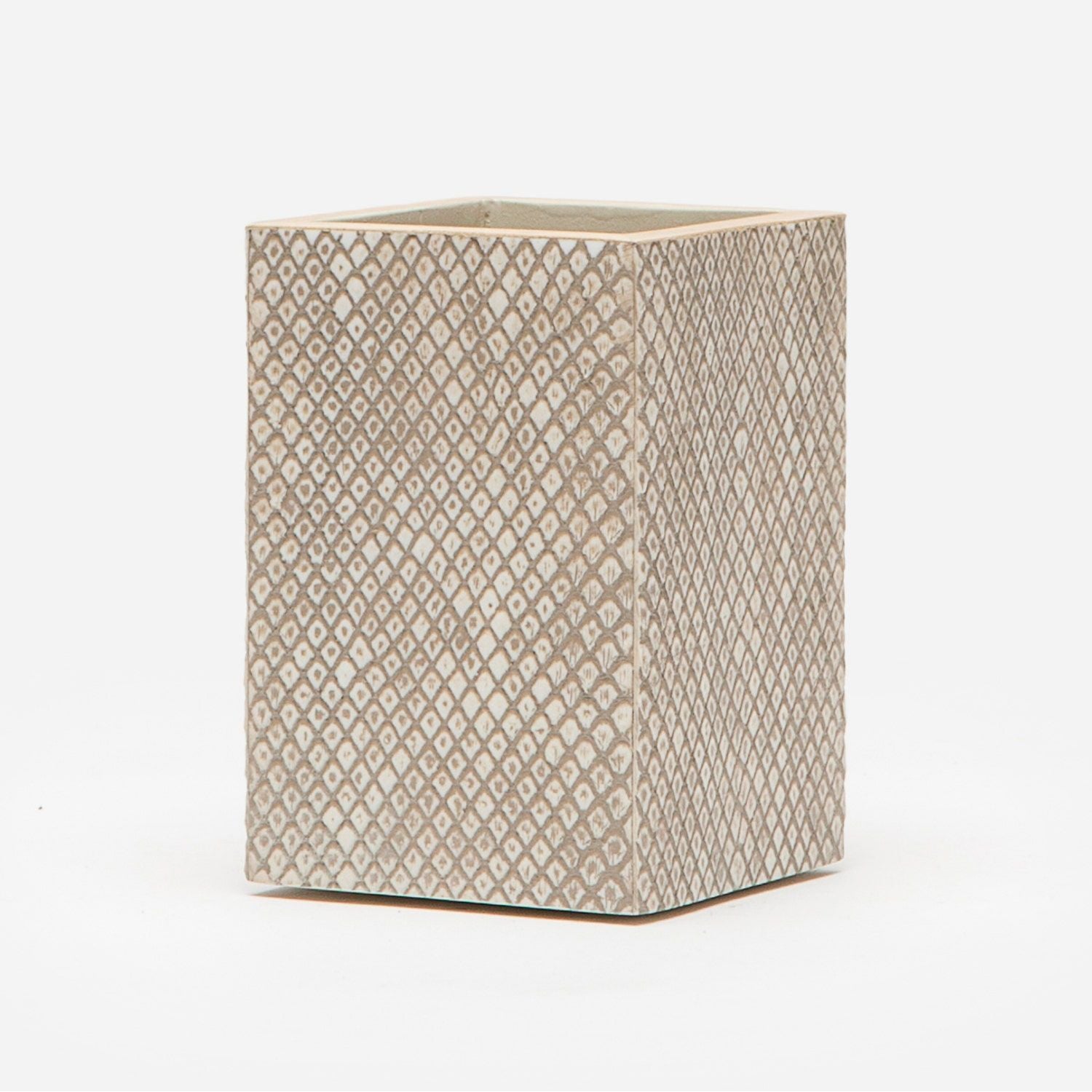 Goa, Sand, Brush Holder, Square Straight, Faux Boa