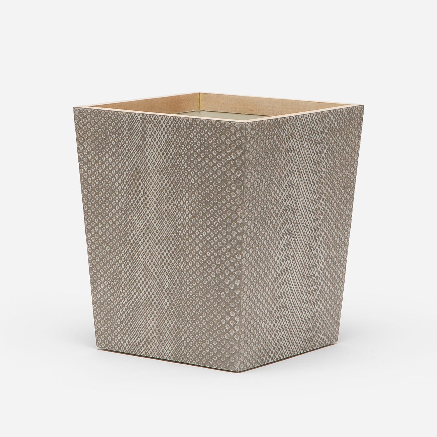 Goa, Sand, Wastebasket, Square Tapered, Faux Boa