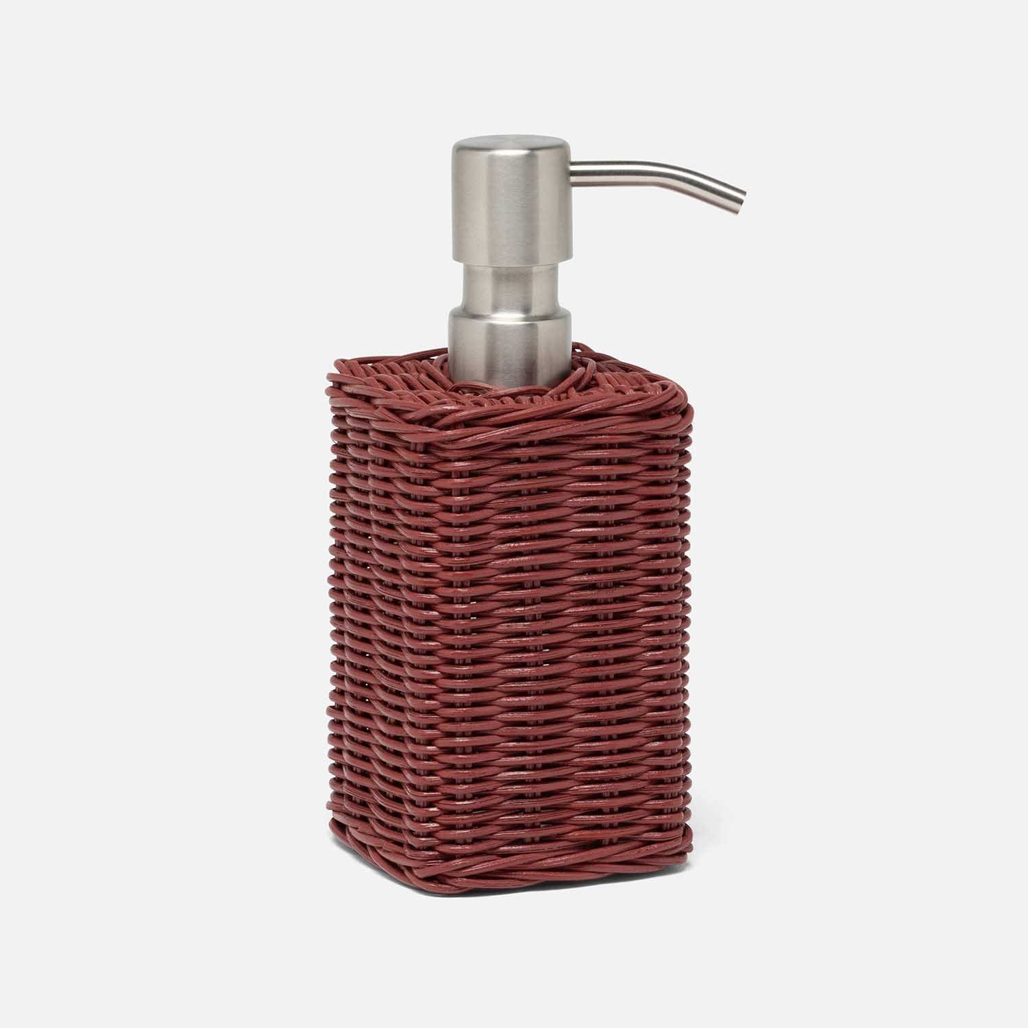 Kardia, Bordeaux Red, Soap Pump, Square Straight, Rattan