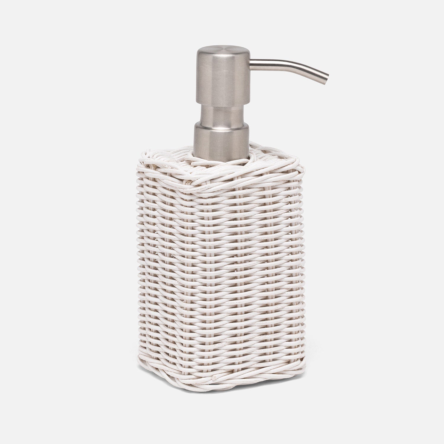 Kardia, Cotton White, Soap Pump, Square Straight, Rattan