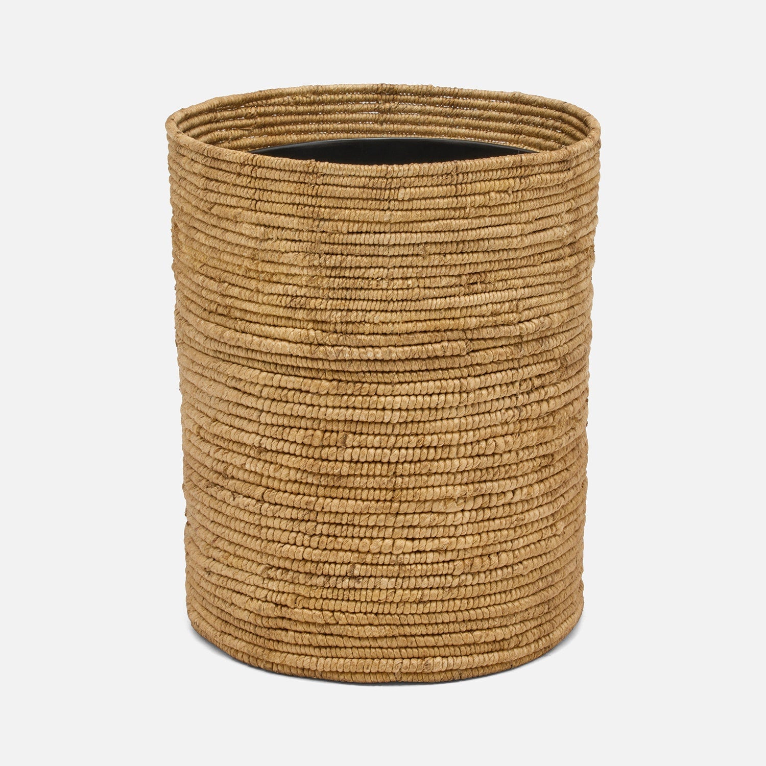 Magnolia, Natural, Coiled Wastebasket, Round, Abaca