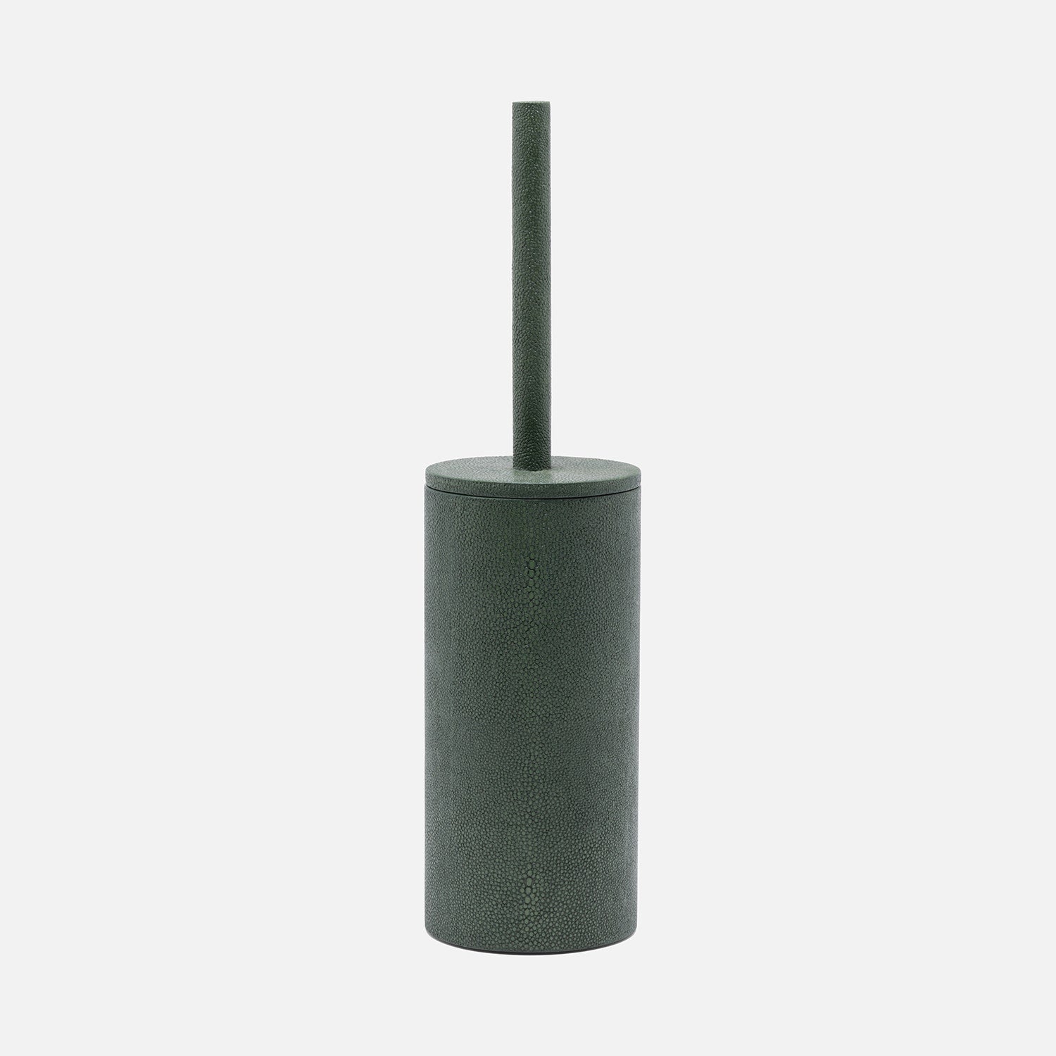 Manchester, Juniper, Toilet Brush Holder, Round, Realistic Faux Shagreen