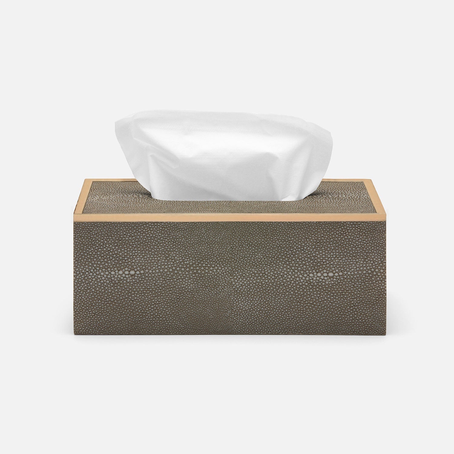 Manchester, Sand, Tissue Box, Rectangular Straight, Realistic Faux Shagreen
