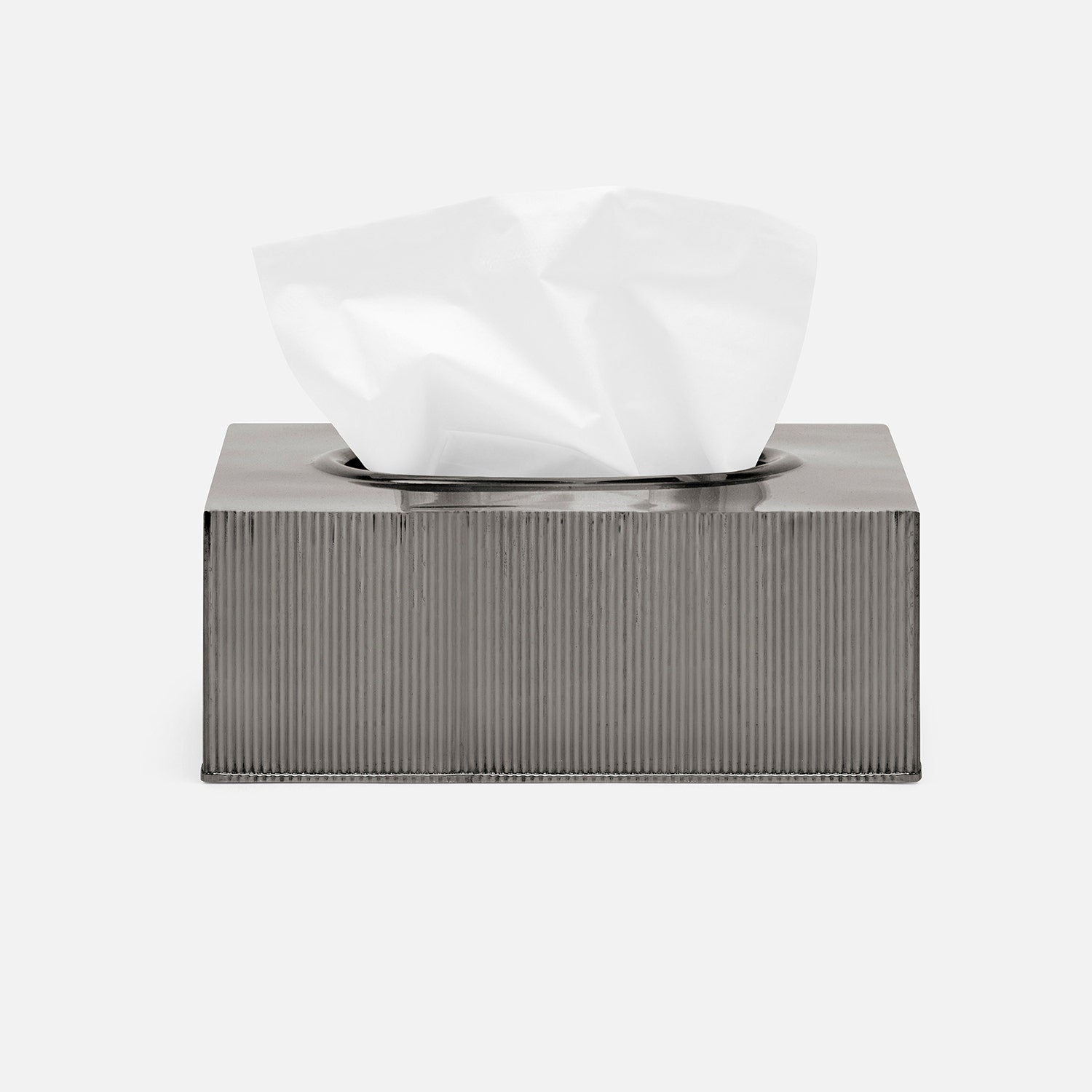 Redon, Black Nickel, Tissue Box, Rs, Ribbed Metal