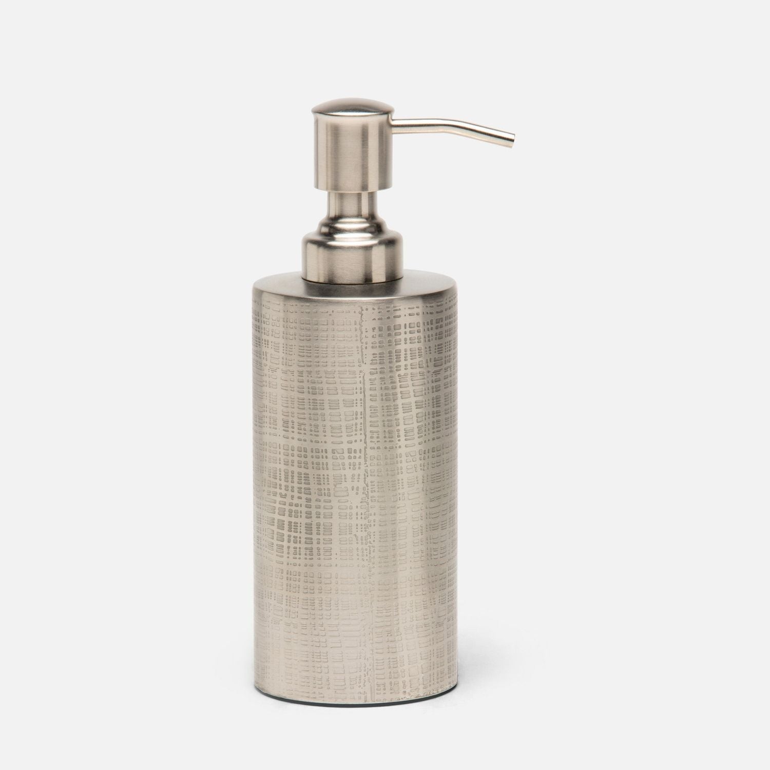 Remy, Pewter, Soap Pump, Round, Textured Stainless Steel