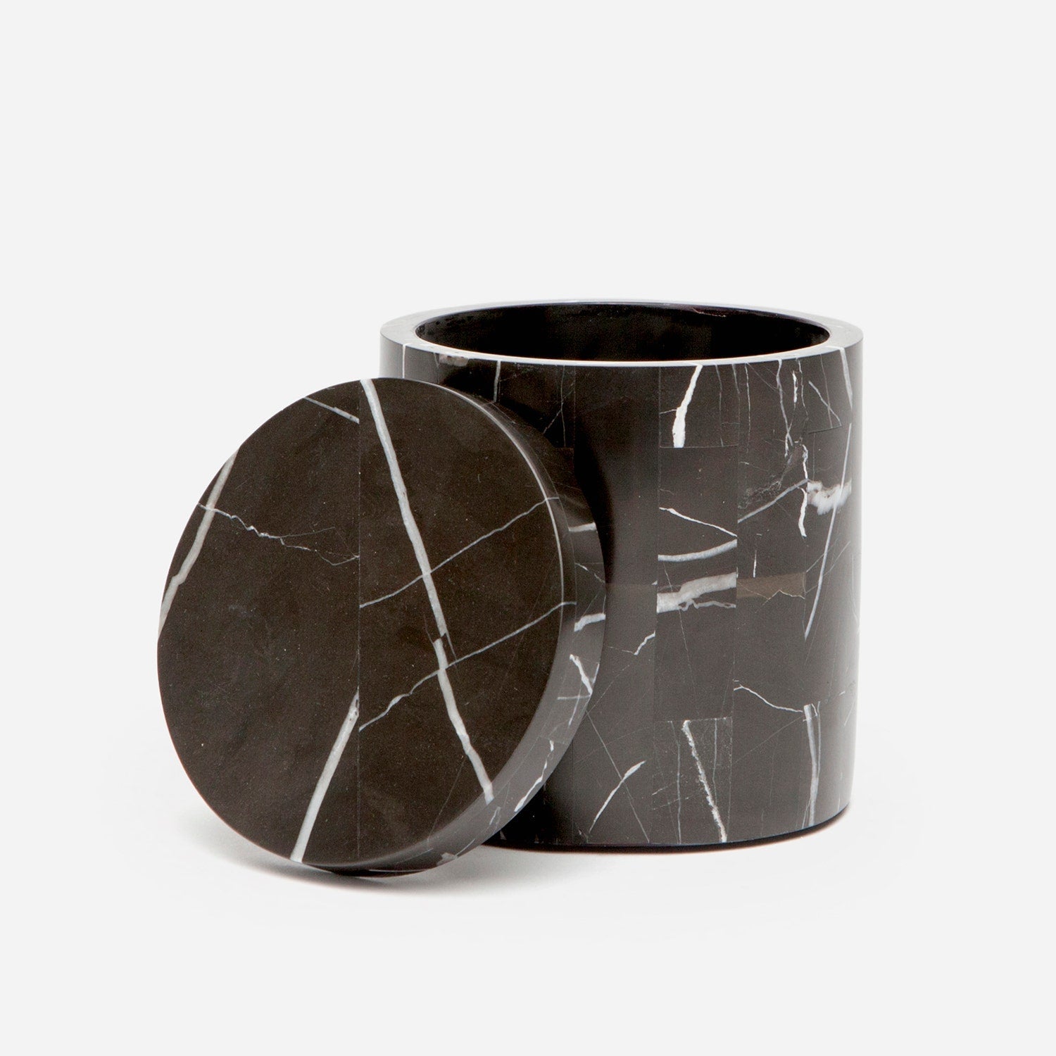 Rhodes, Nero, Canister, Round, Marble