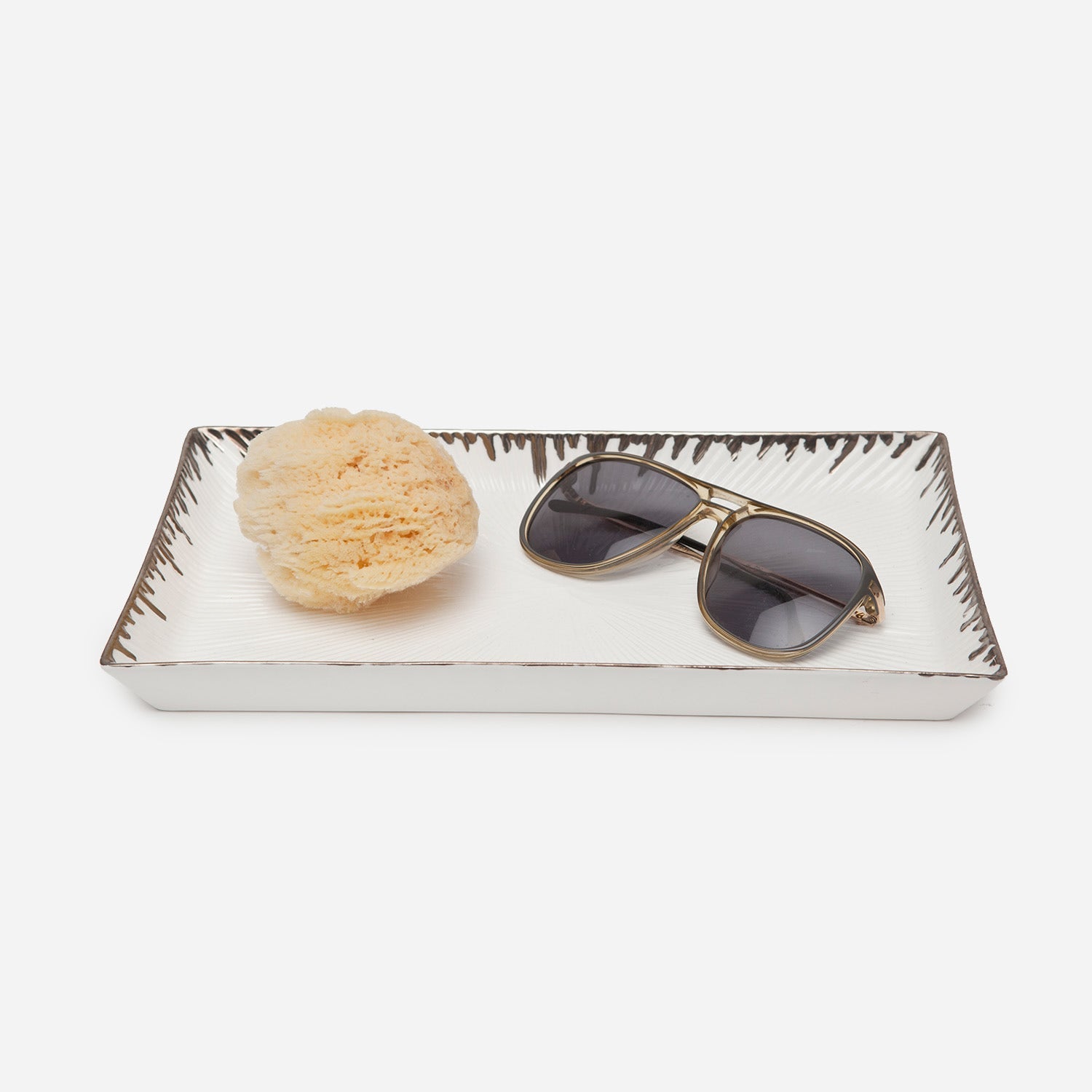 Rio, Silver Trim, Tray, Glazed, Porcelain, M/2
