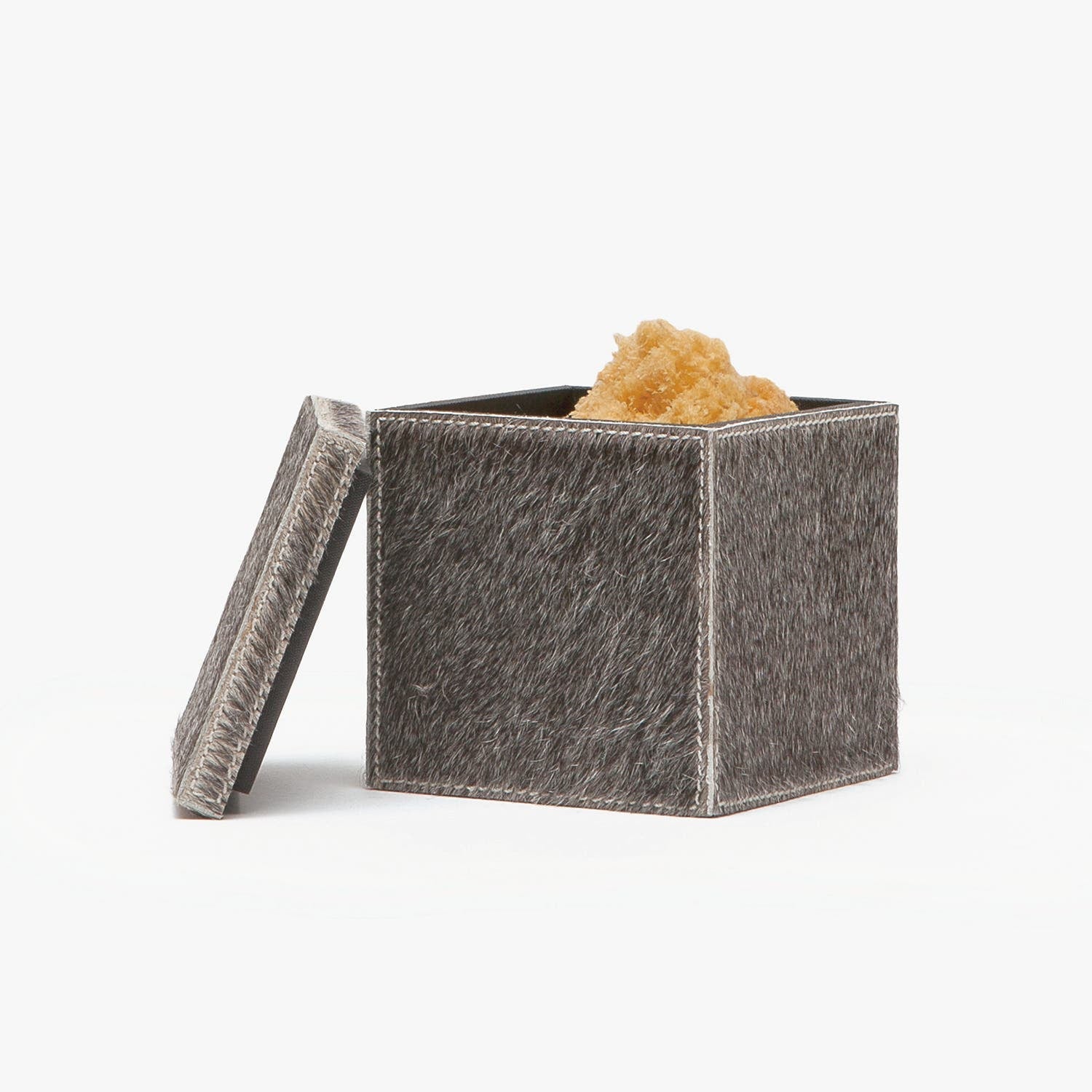 Umbra, Gray, Canister, Square Straight, Hair-On-Hide