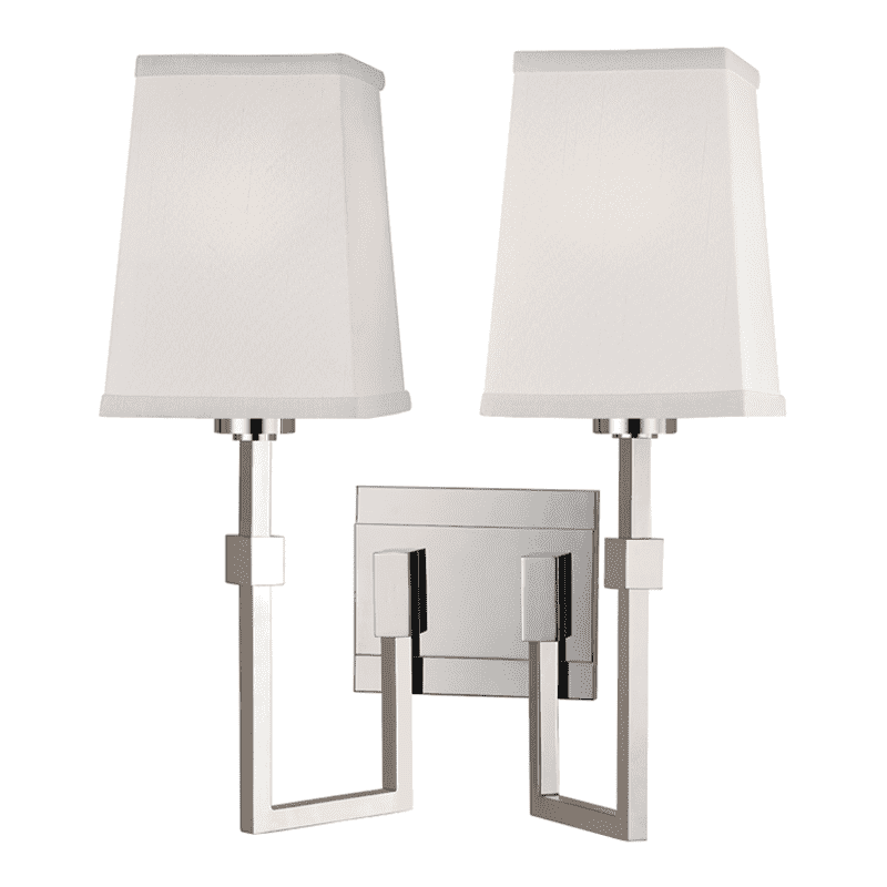 Fletcher 2 Light Wall Sconce-Hudson Valley-HVL-1362-PN-Wall LightingPolished Nickel-2-France and Son