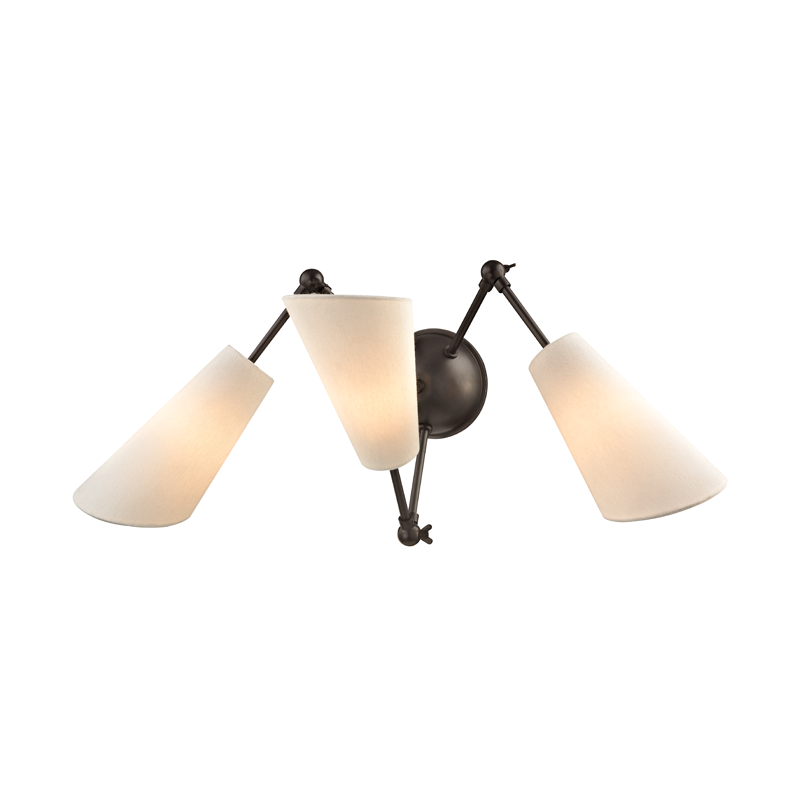 Buckingham 3 Light Wall Sconce-Hudson Valley-HVL-5300-OB-Wall LightingOld Bronze-2-France and Son