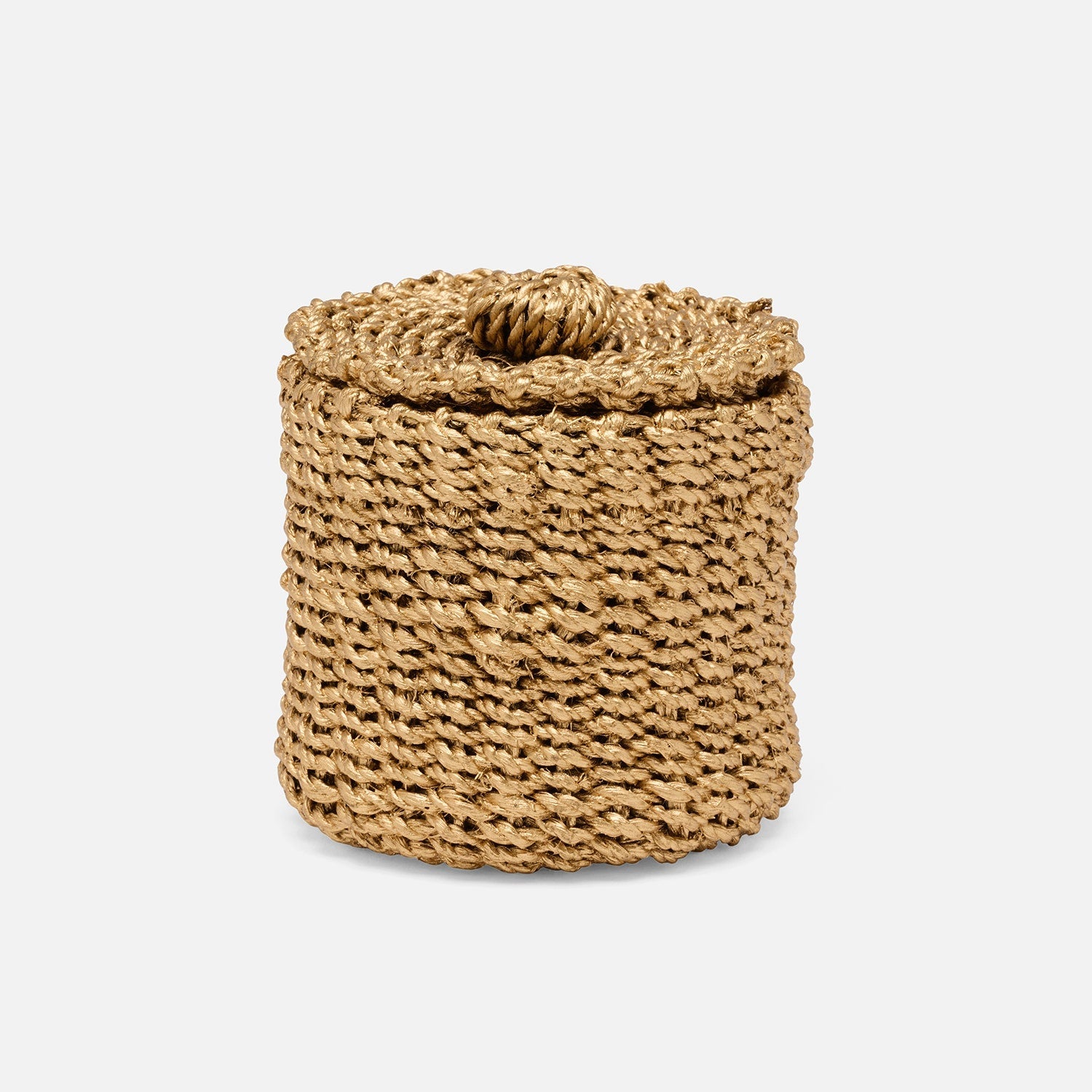 Chelston, Metallic Gold, Canister, Round, Abaca Fiber, S/2