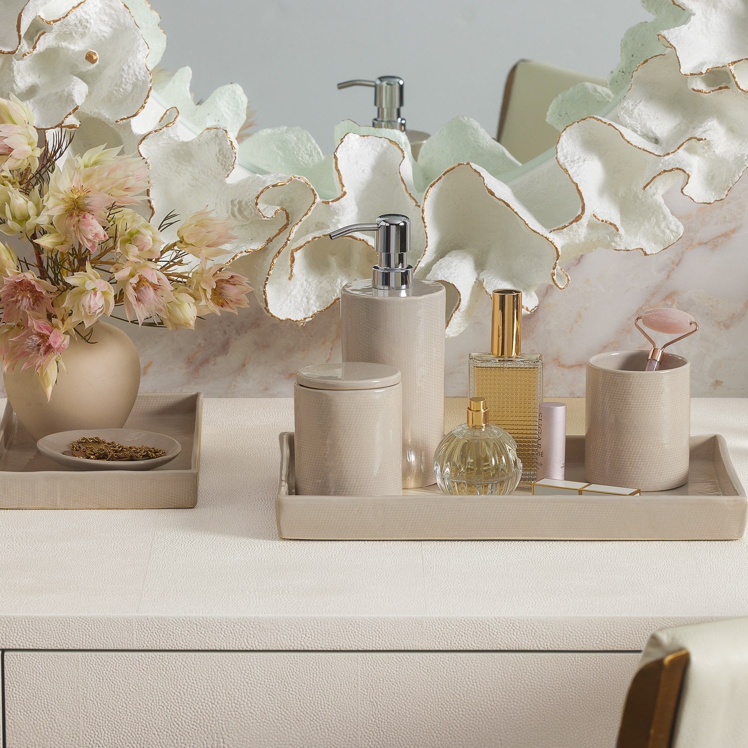 Cordoba, Sand Burlap, Canister, Round, Ceramic