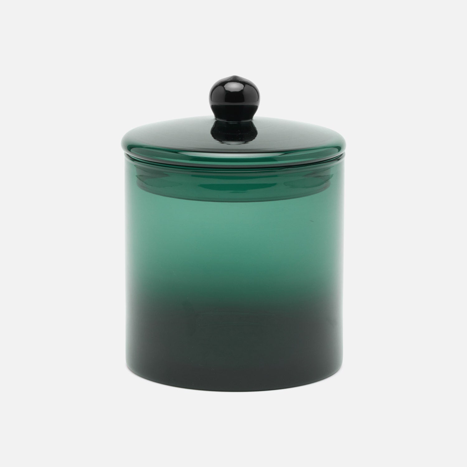 Darby, Smokey Green, Large Canister, Hand Blown Glass
