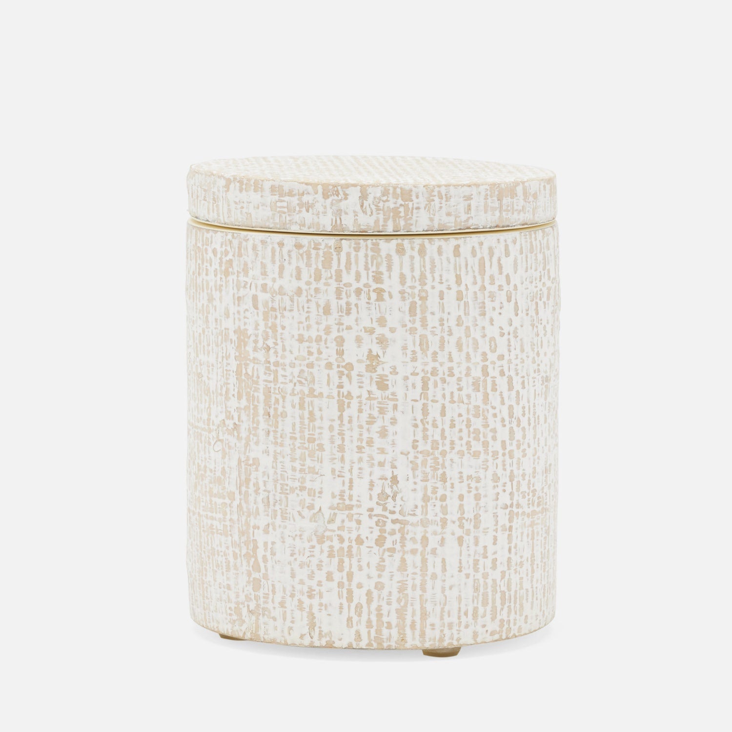 Ghent, Whitewashed, Canister, Round, Large, Bagor Grass