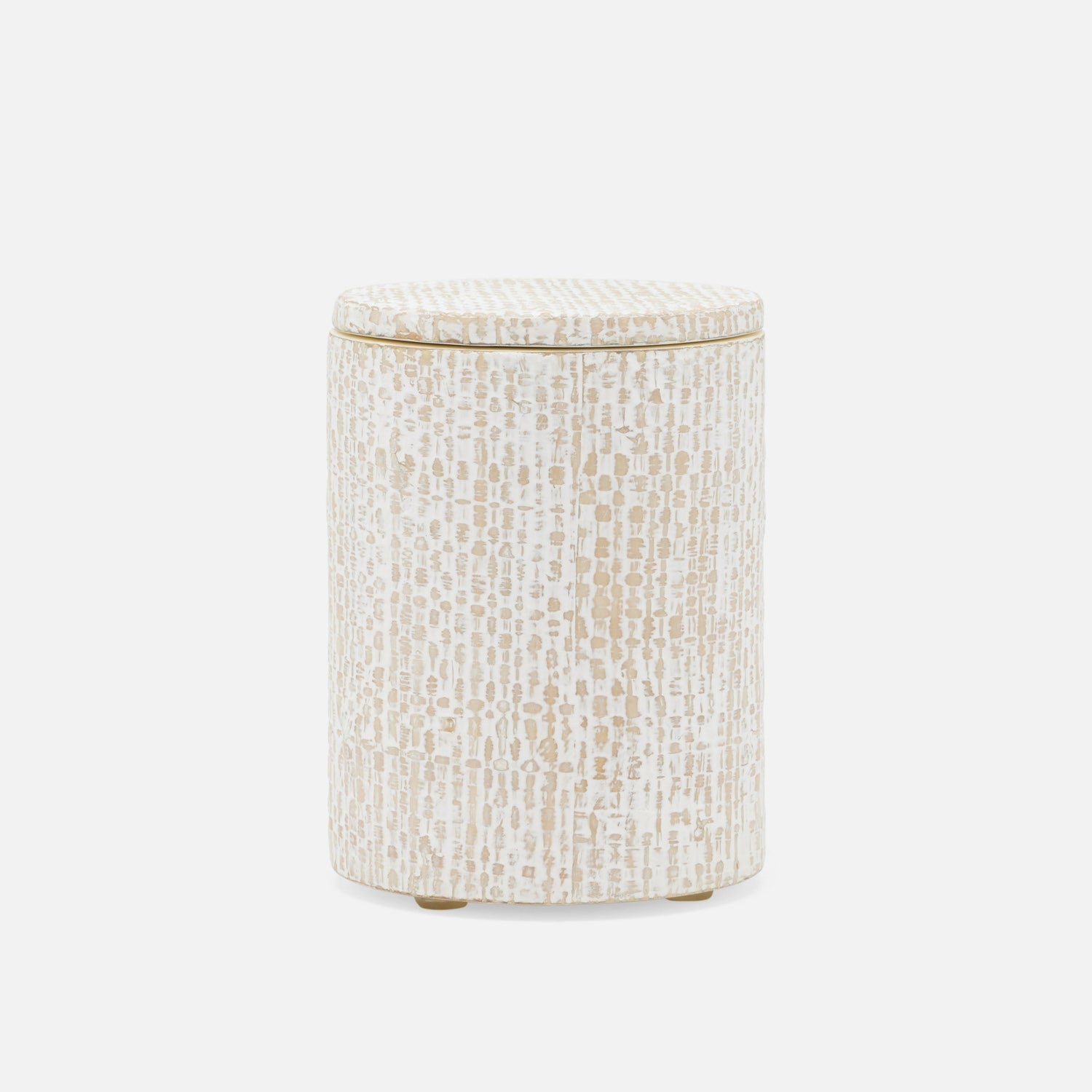 Ghent, Whitewashed, Canister, Small, Round, Bagor Grass