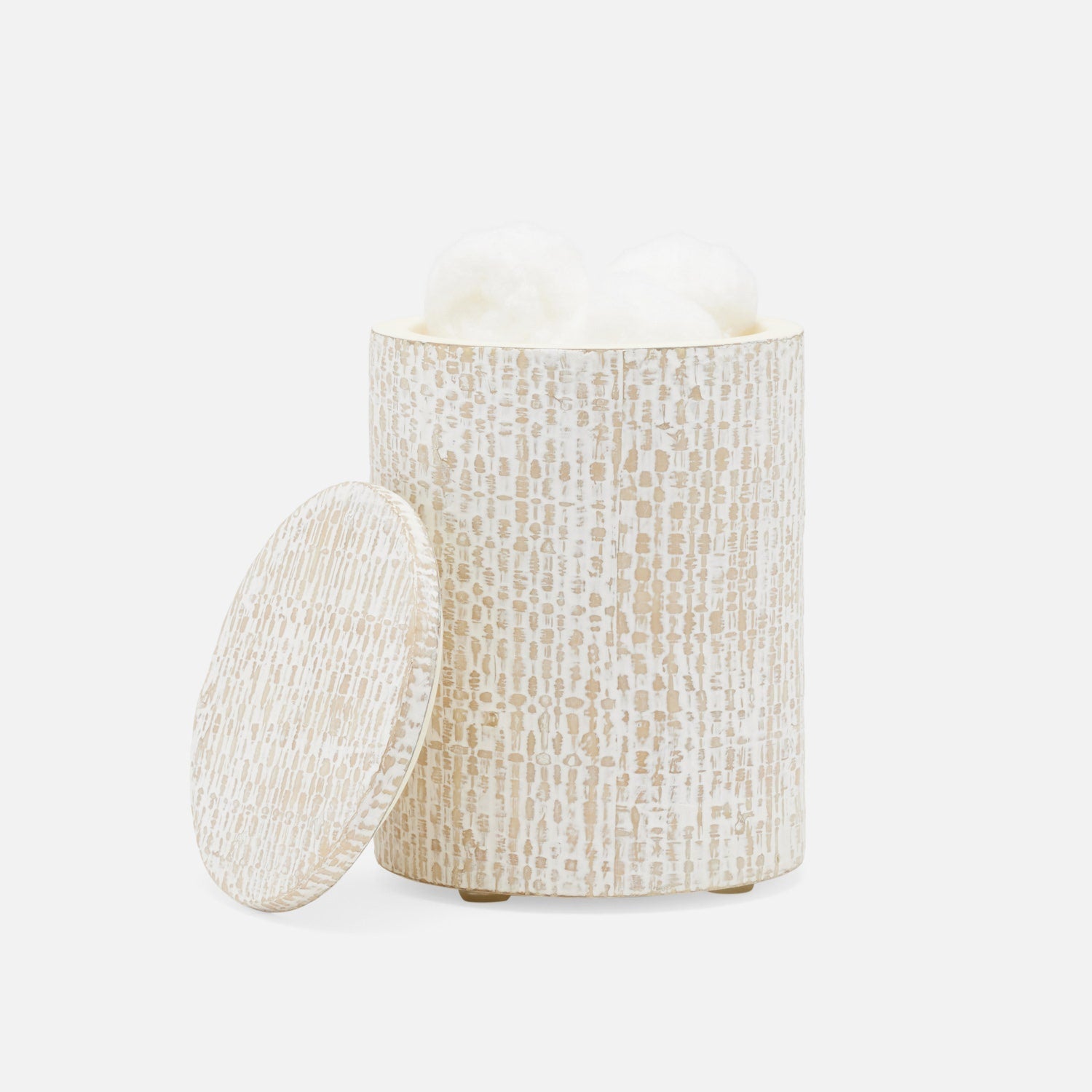 Ghent, Whitewashed, Canister, Small, Round, Bagor Grass