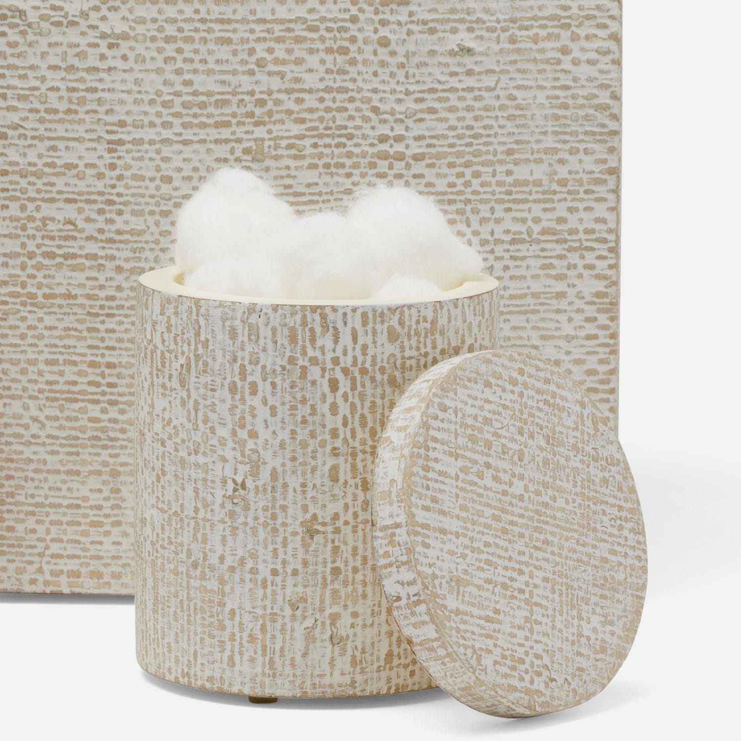 Ghent, Whitewashed, Canister, Small, Round, Bagor Grass