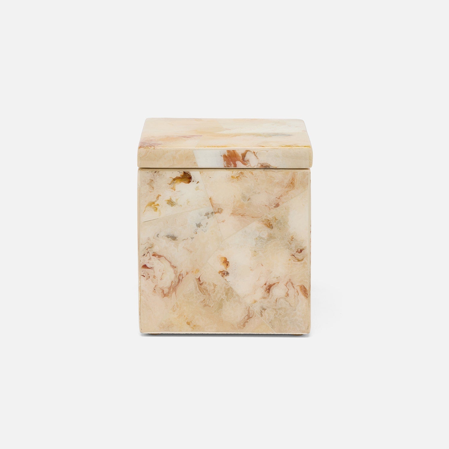 Gorman, Brown, Canister, Square Straight, Faux Marble Horn