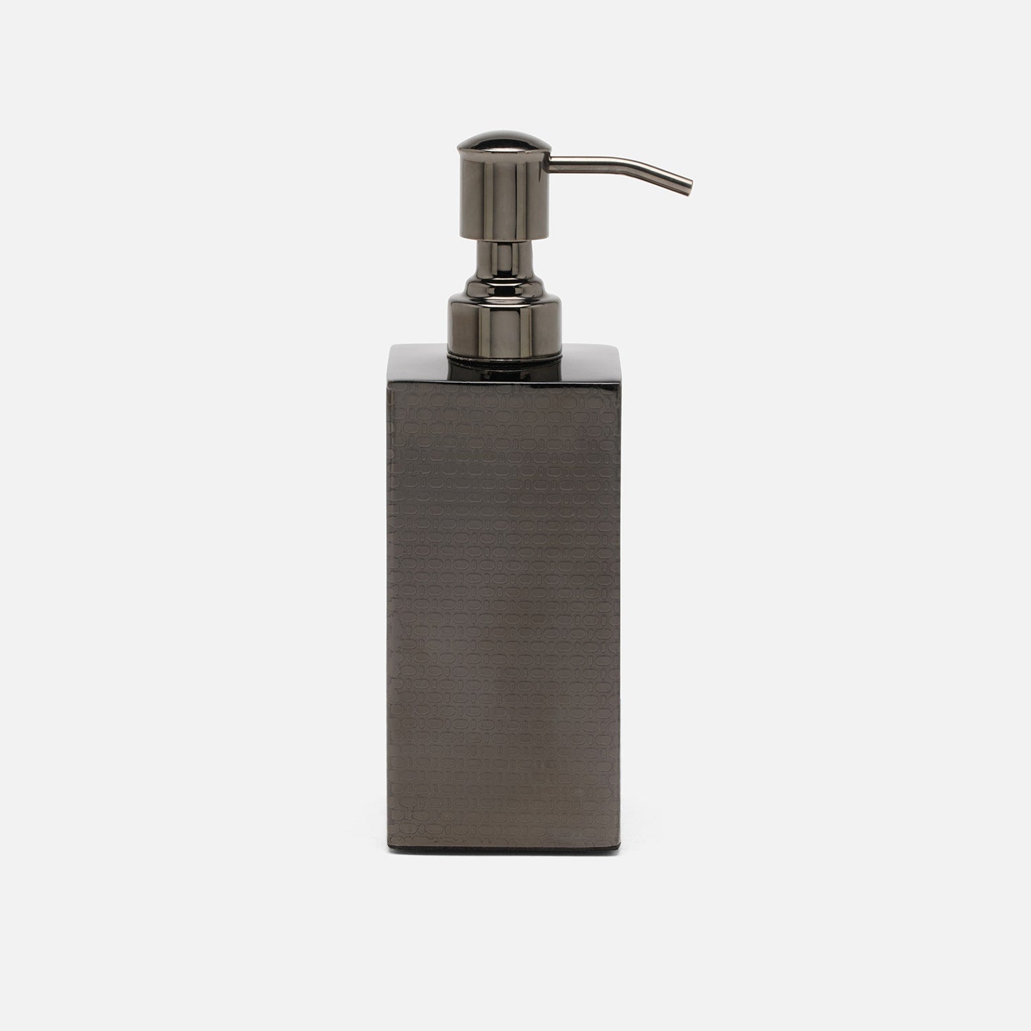 Ingram, Black Nickel, Soap Pump, Square Straight, Textured Stainless Steel