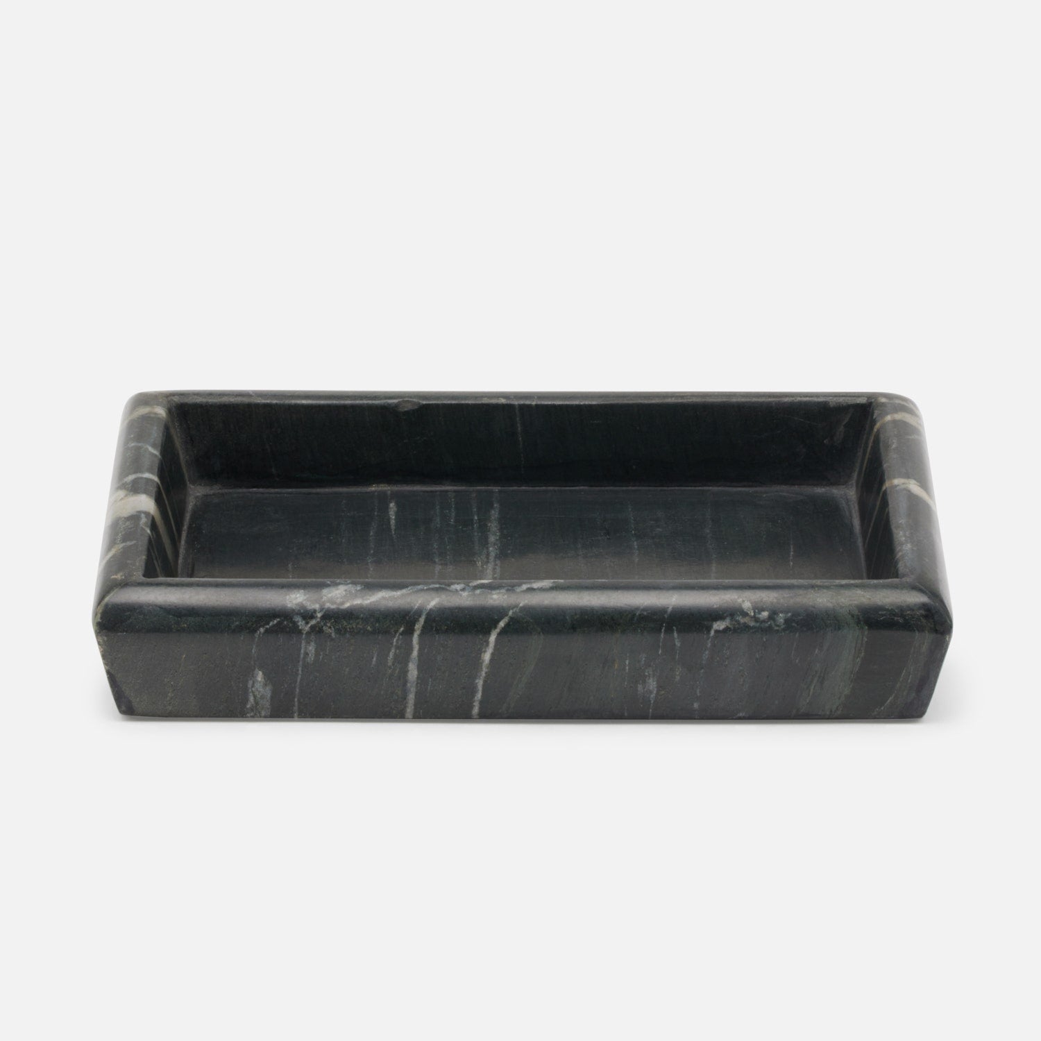 Kavala, Black ,Soap Dish, Rounded Edges, Marble