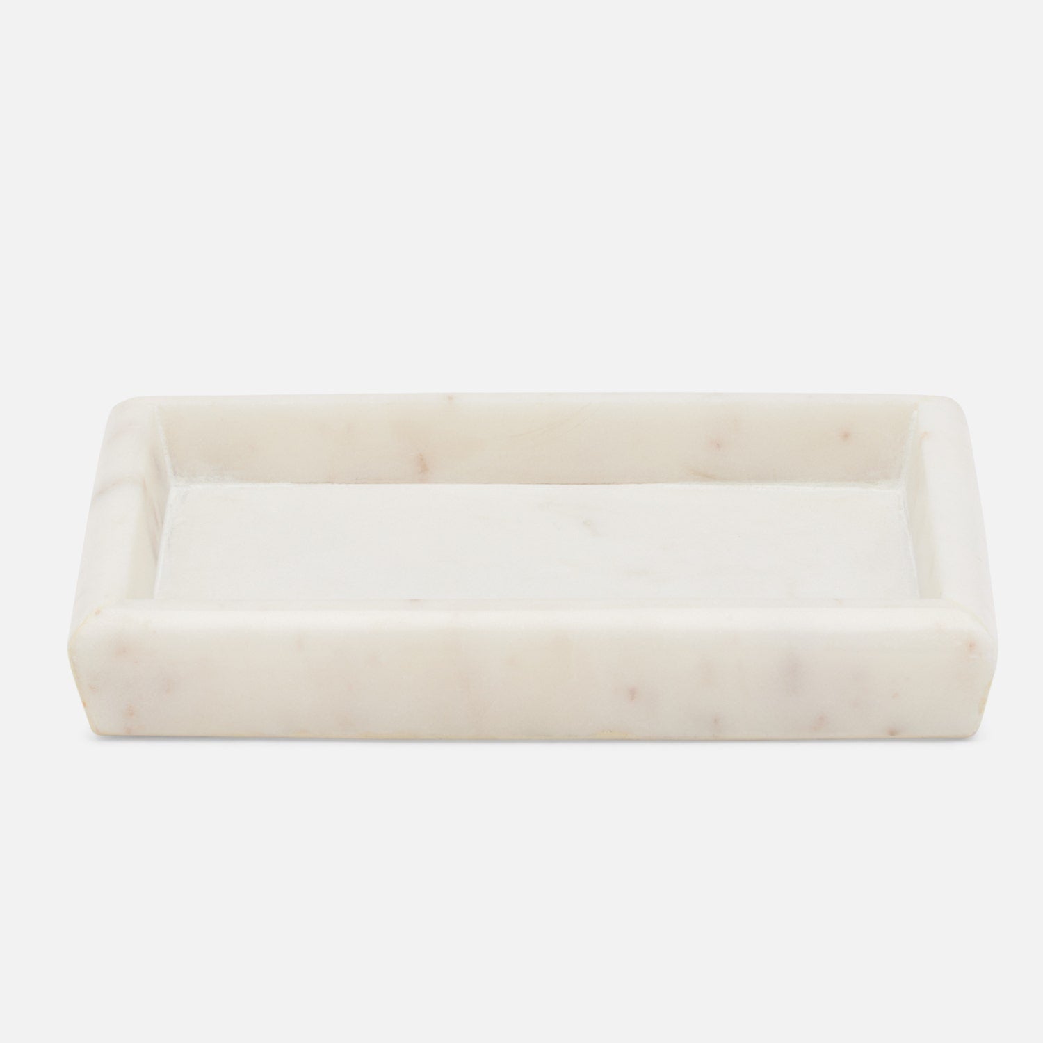Kavala, White ,Soap Dish, Rounded Edges, Marble