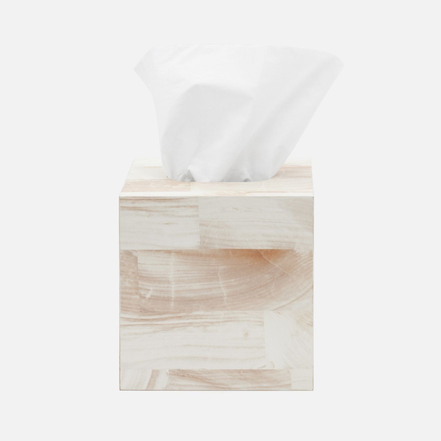 Palermo Ii, Tissue Box, Square Straight, Faux Clamstone