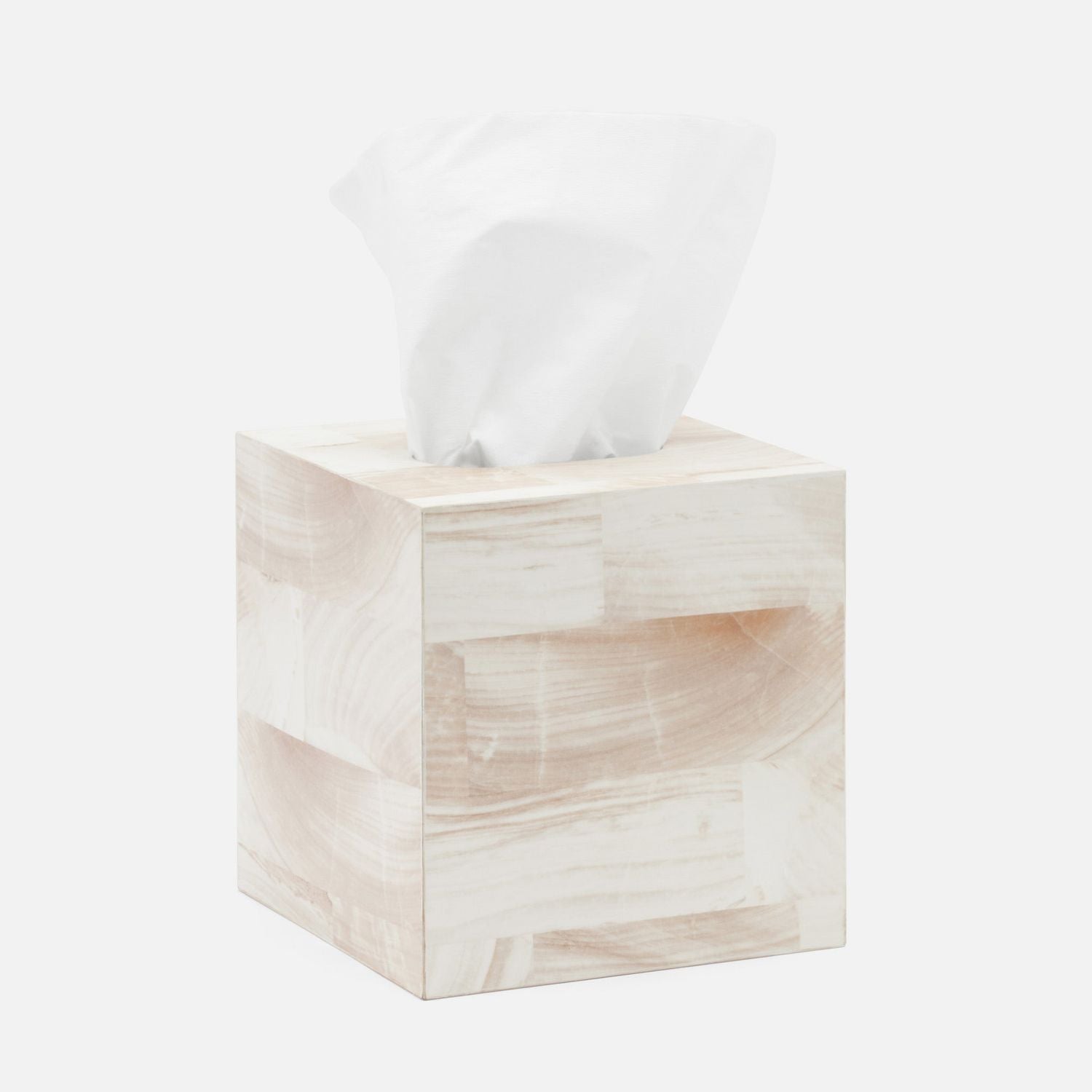 Palermo Ii, Tissue Box, Square Straight, Faux Clamstone