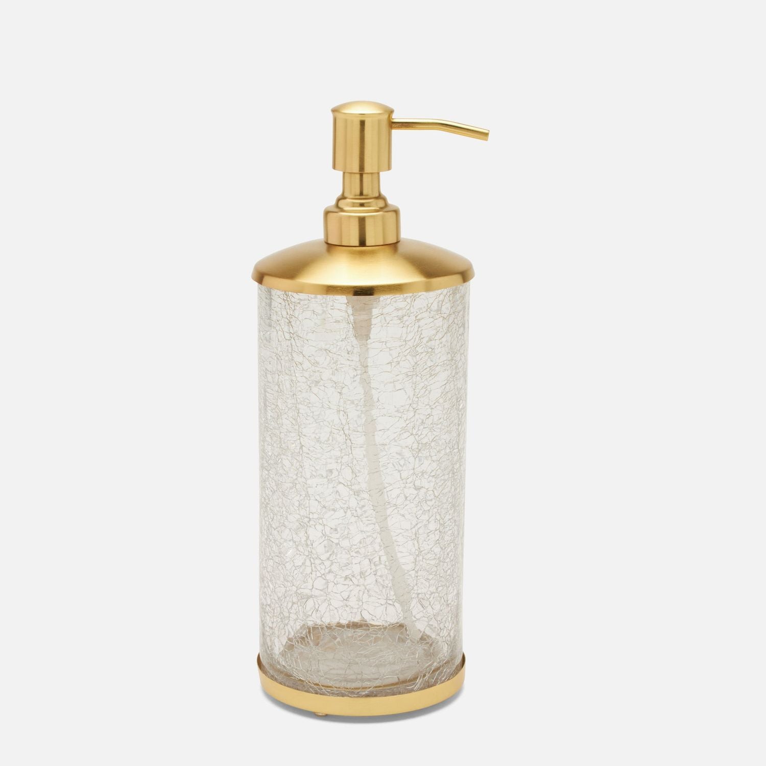 Pomaria, Brushed Gold, Soap Pump, Xl, Round, Glass/Stainless Steel