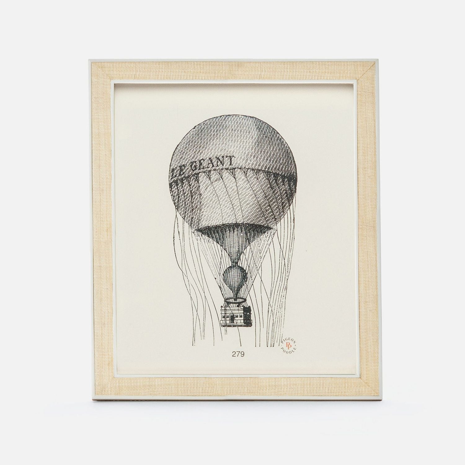 Aberdeen, Beige/White, Frame, 8"X10", Abaca/Resin