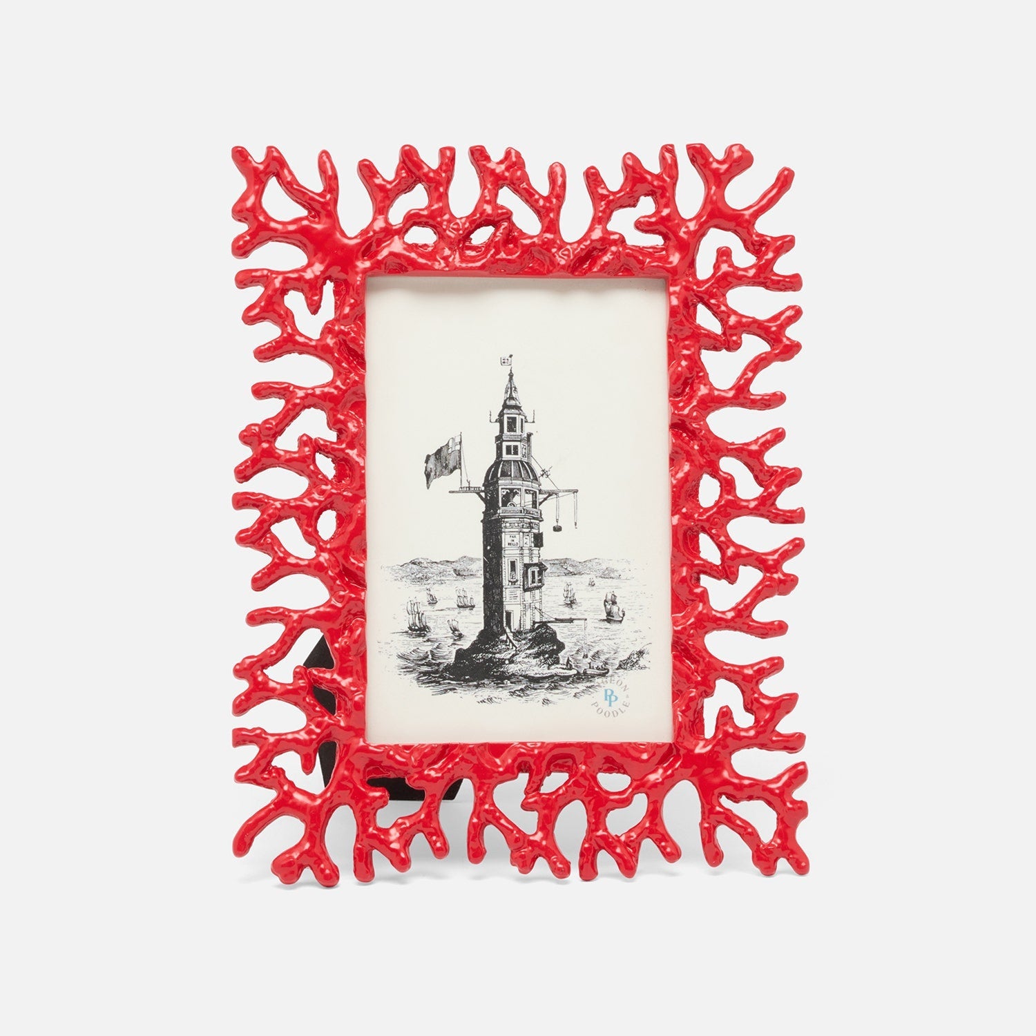 Chelsea, Ruby Red, Frame, 4"X6", Brass