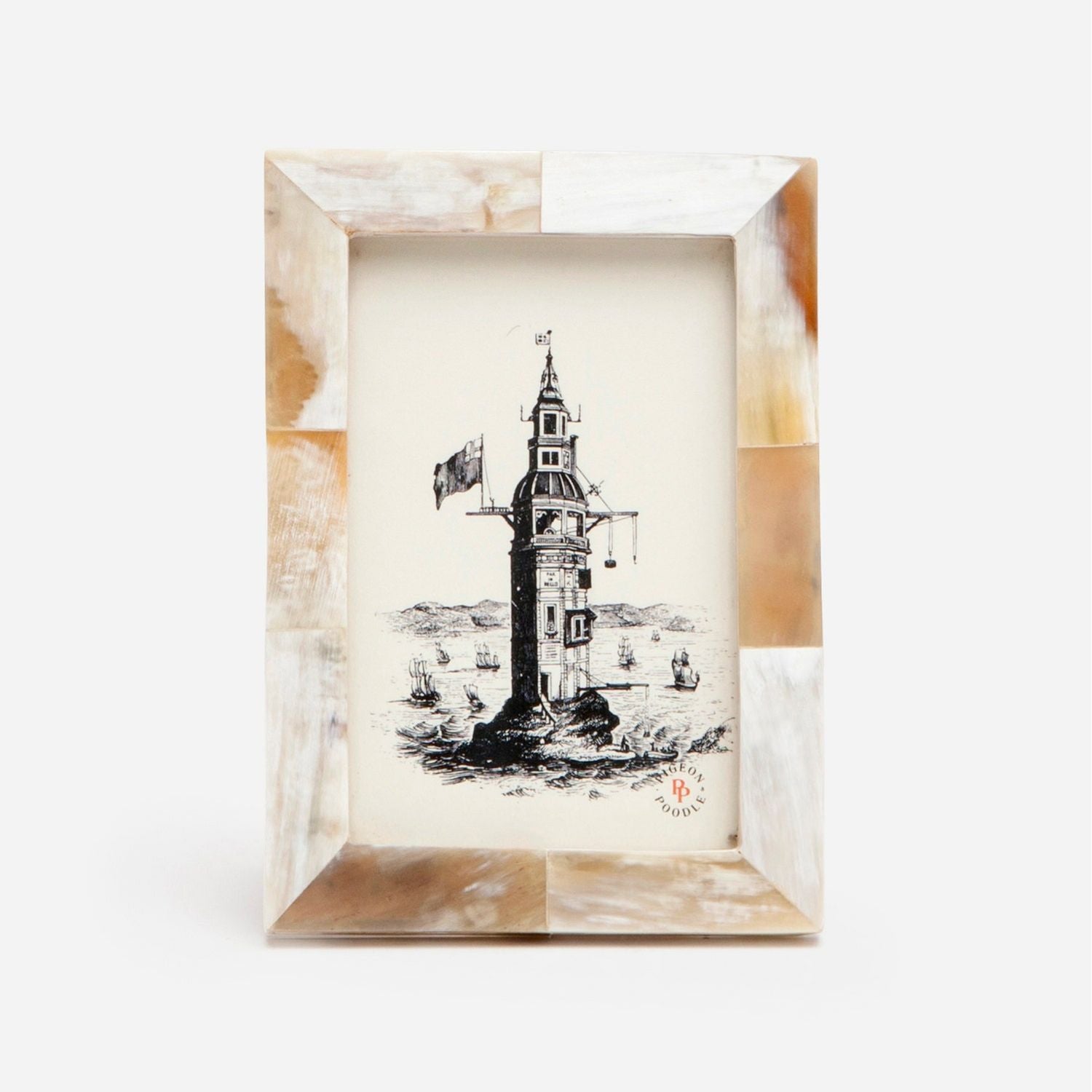 Essen, Natural, Frame, 4"X6", Horn