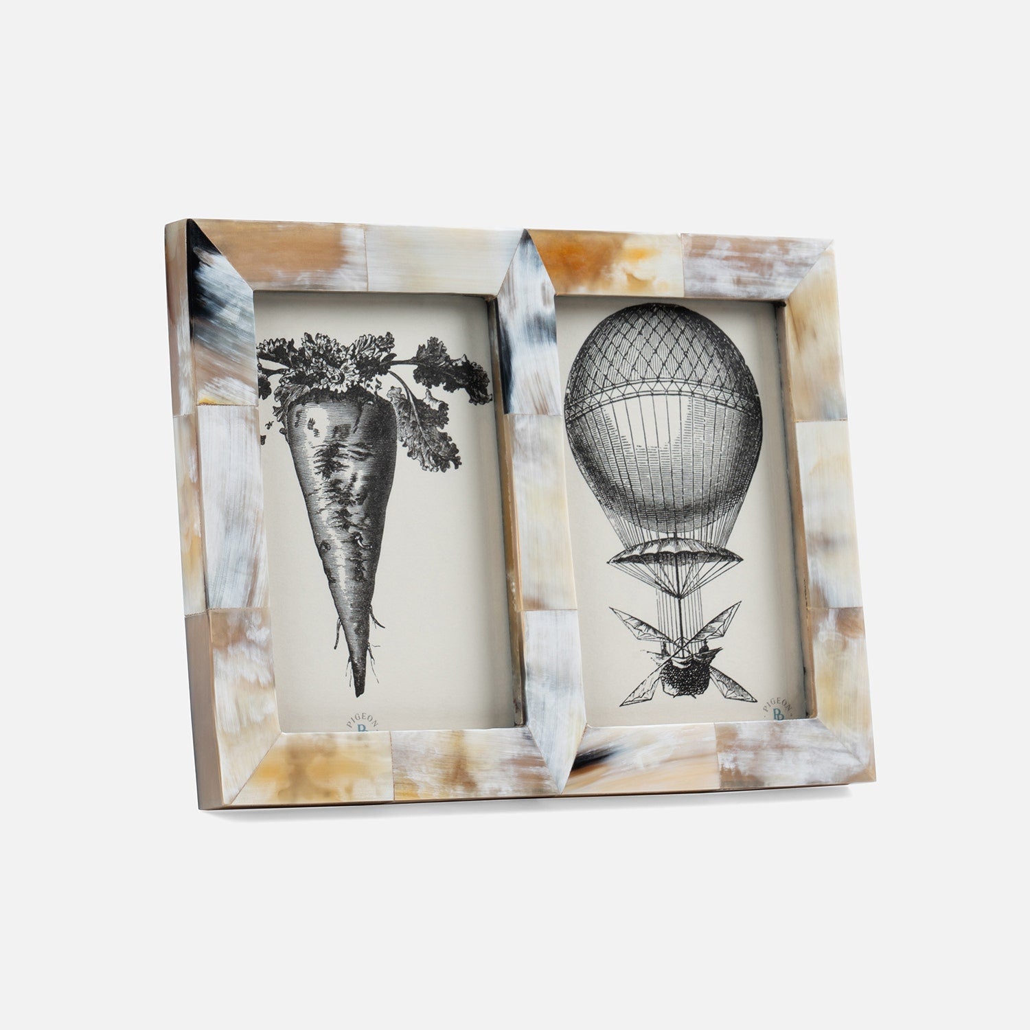 Essen, Natural, Double Frame, 4"X6", Horn