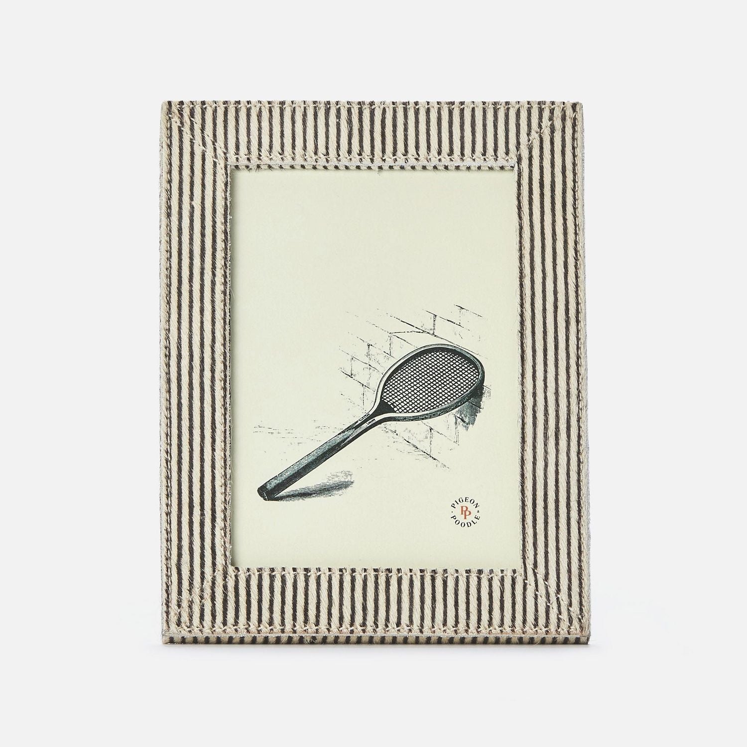 Hana, Brown Candy Striped, Frame, 5"X7", Hair-On Hide