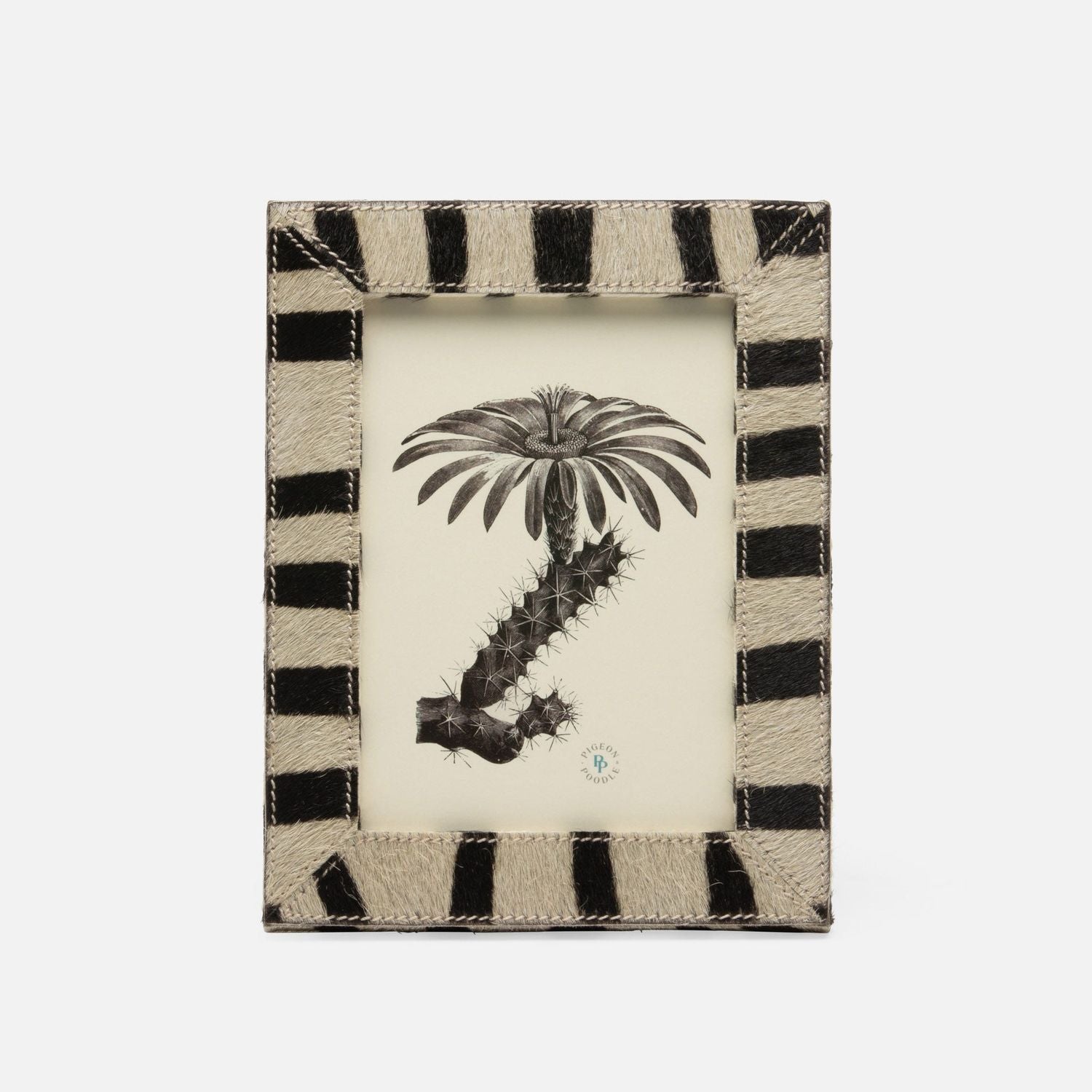Hana, Zebra, Frame, 5"X7", Hair-On-Hide