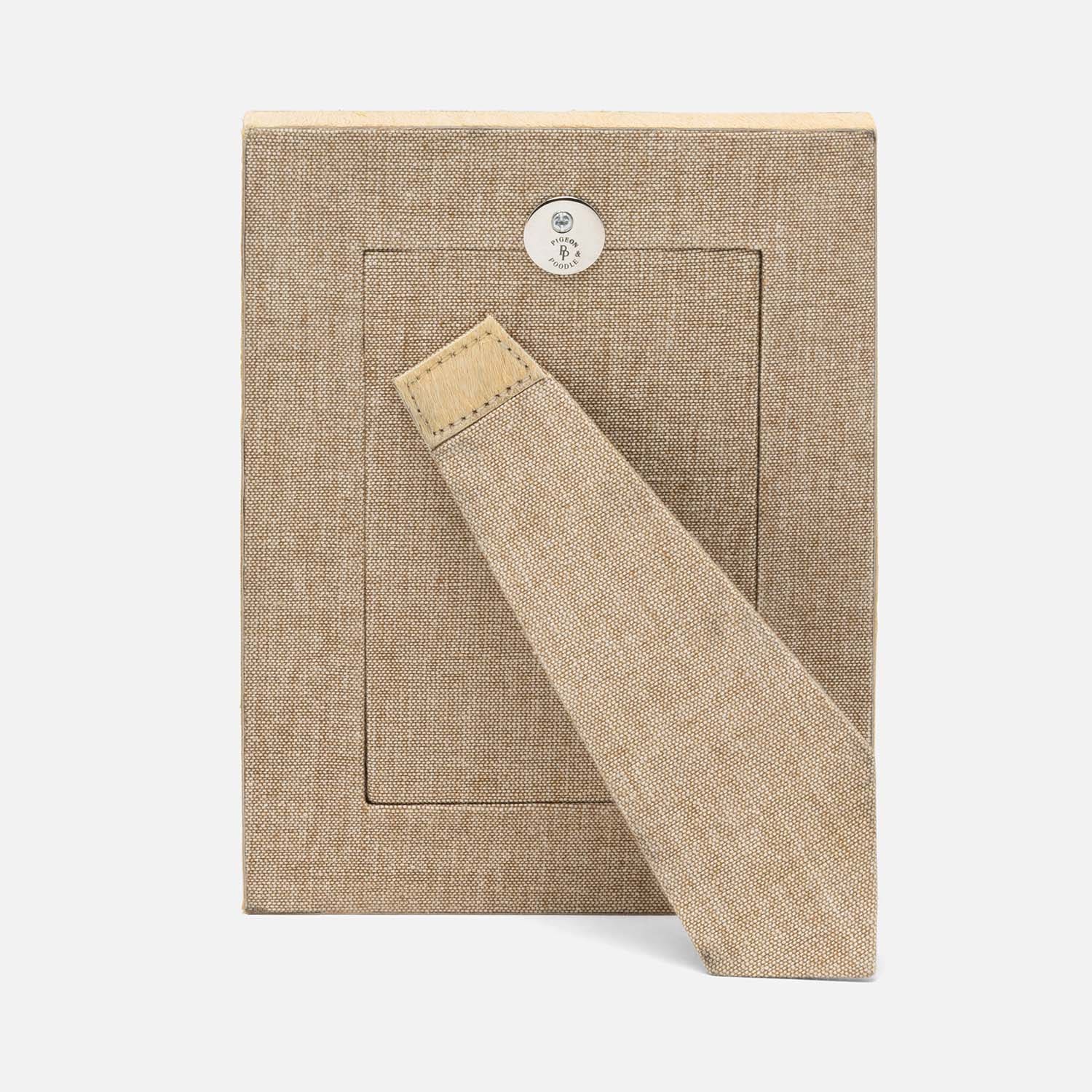 Helos, Beige/Dark Brown, Frame, 4"X6", Hair-On-Hide
