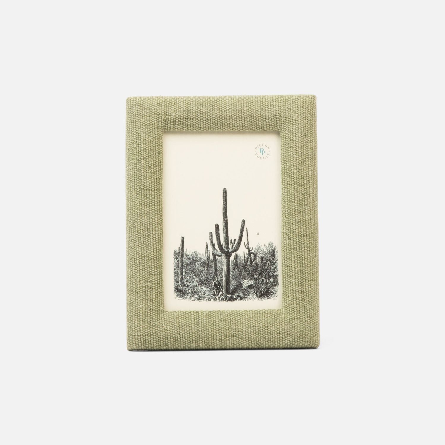 Kemi, Light Green, Frame, 4"X6", Cotton Jute