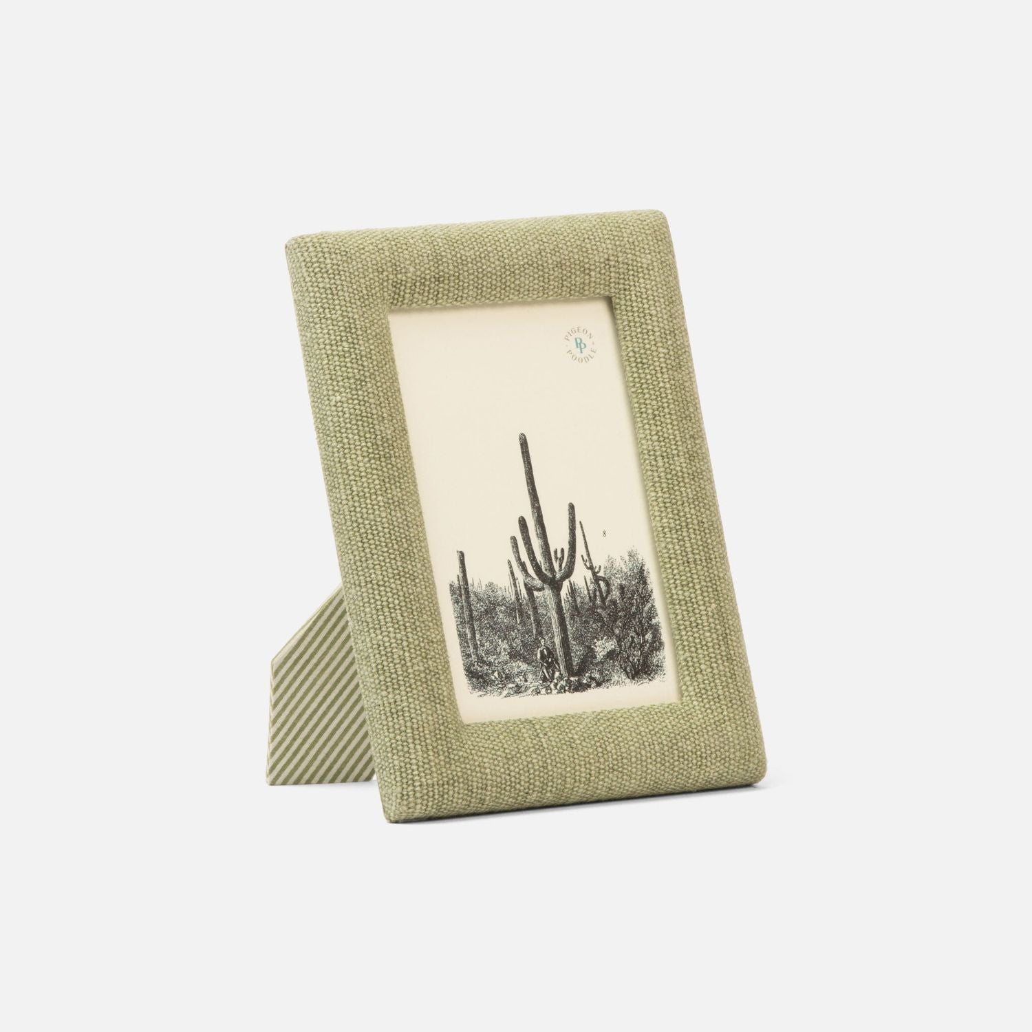 Kemi, Light Green, Frame, 4"X6", Cotton Jute