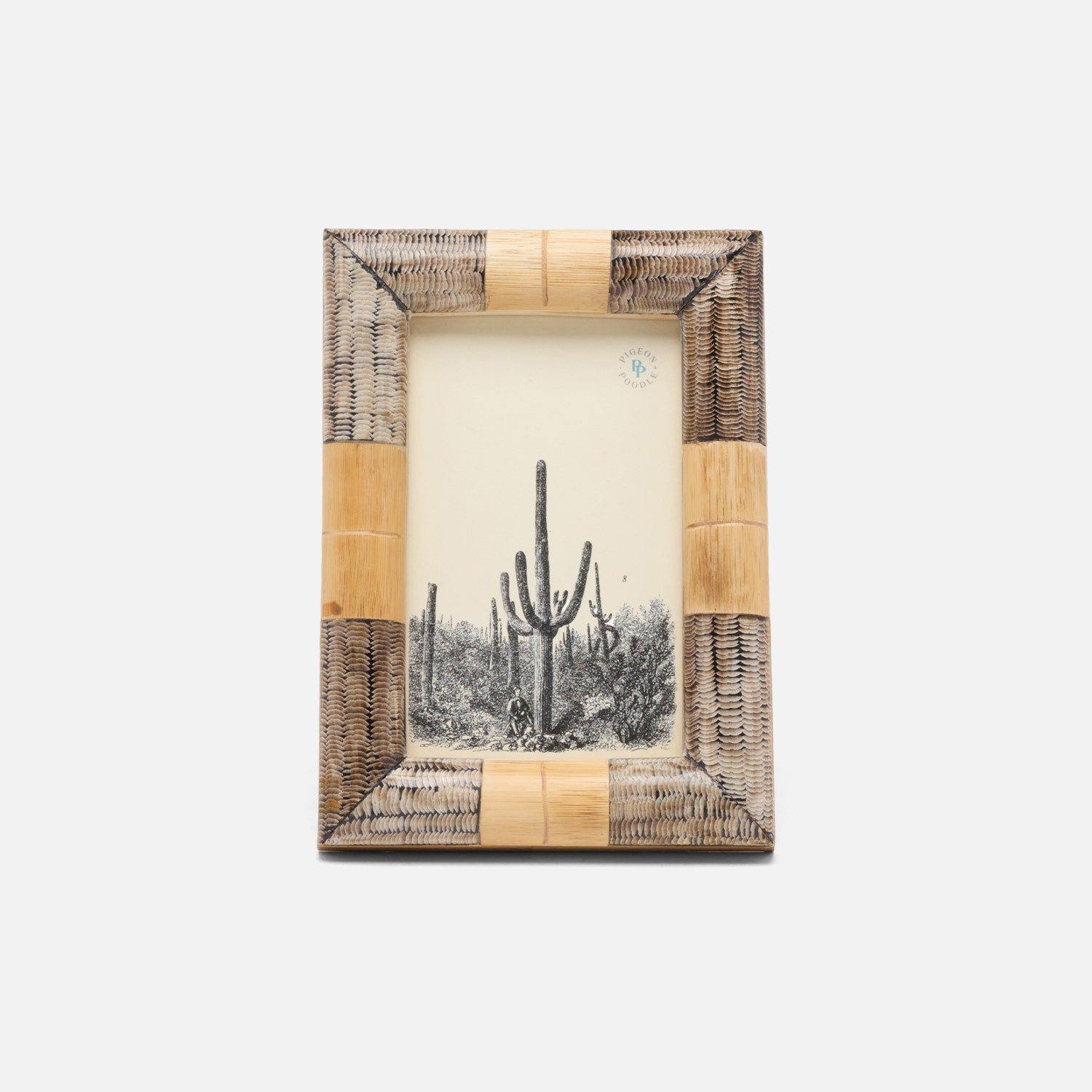Lamar, Natural, Frame, 4"X6", Horn/Bamboo