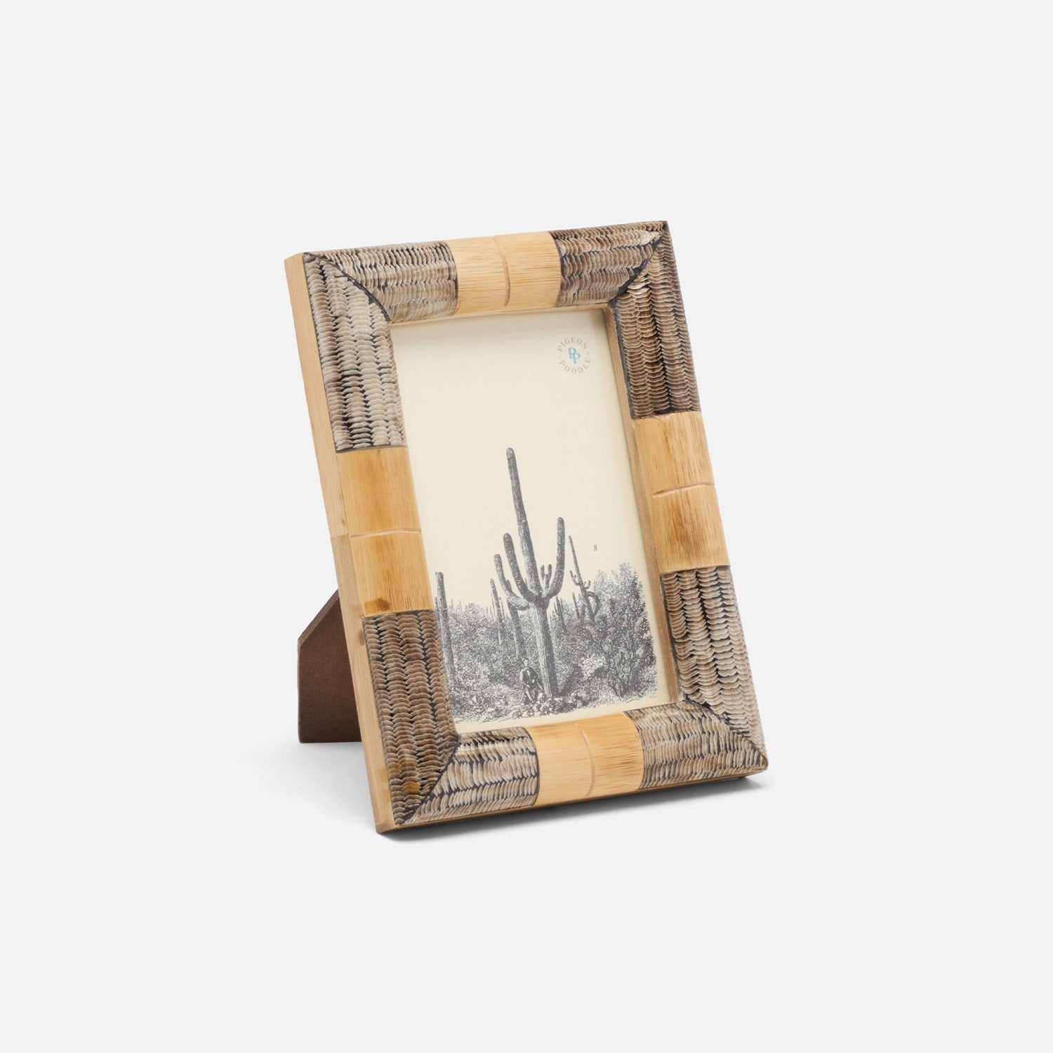 Lamar, Natural, Frame, 4"X6", Horn/Bamboo