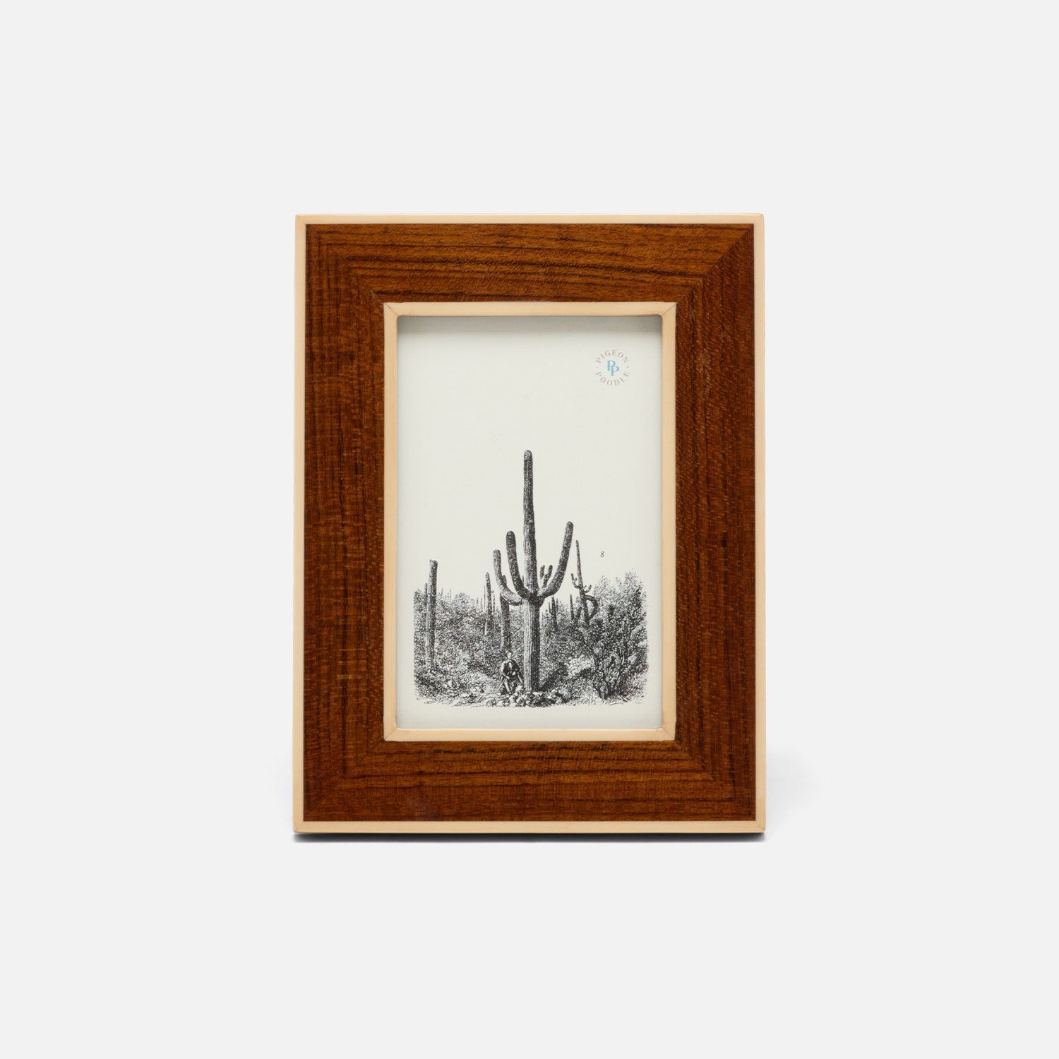 Medford, Chestnut/Ivory, Frame, 4"X6", Teak/Bone