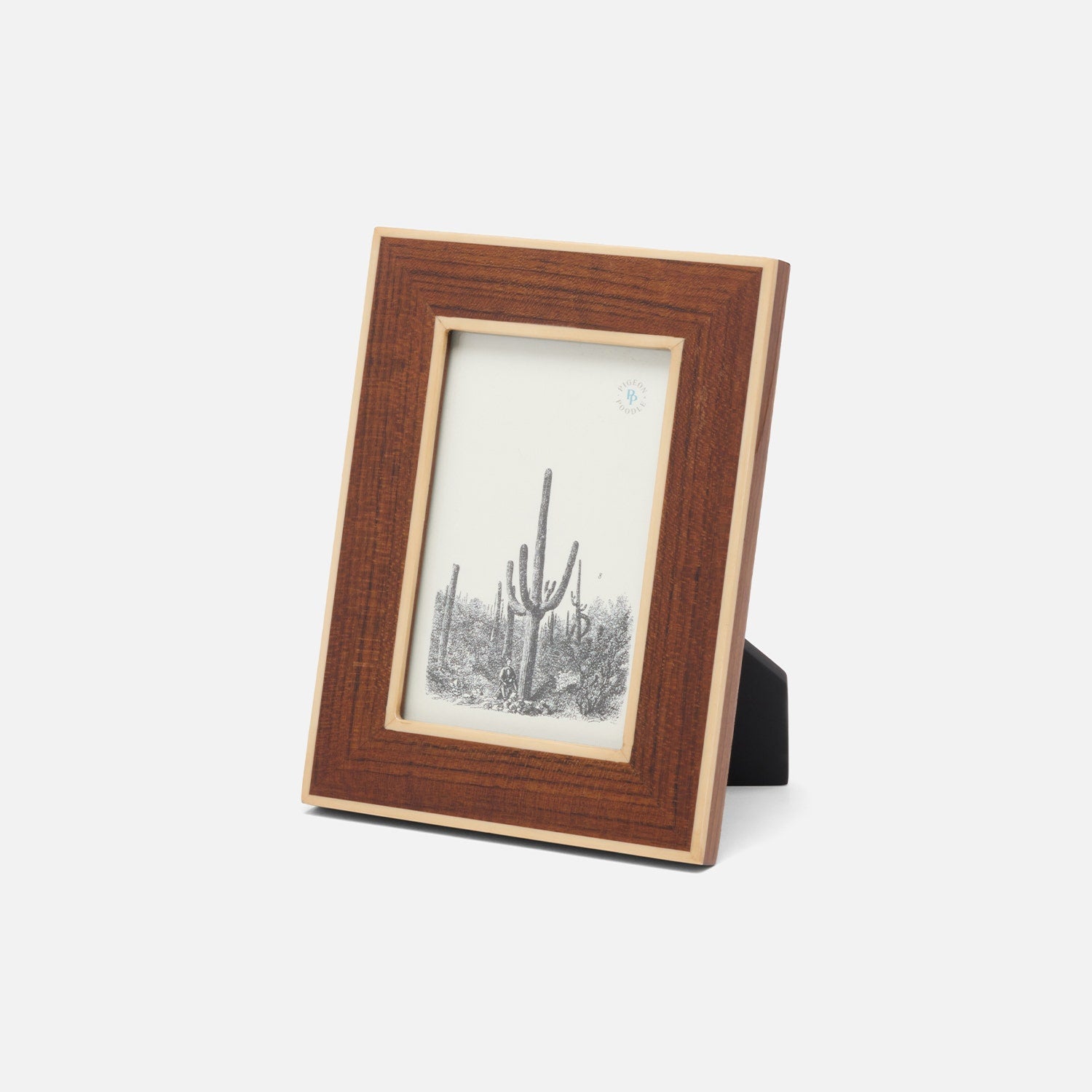 Medford, Chestnut/Ivory, Frame, 4"X6", Teak/Bone