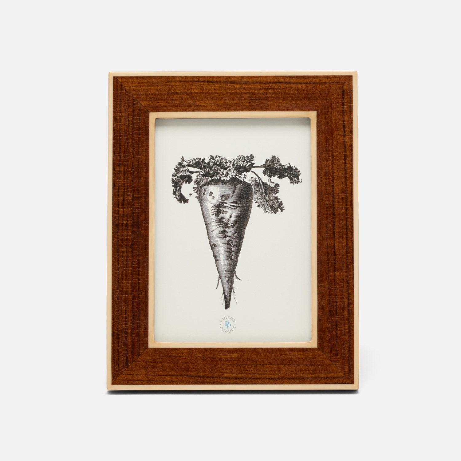 Medford, Chestnut/Ivory, Frame, 5"X7", Teak/Bone