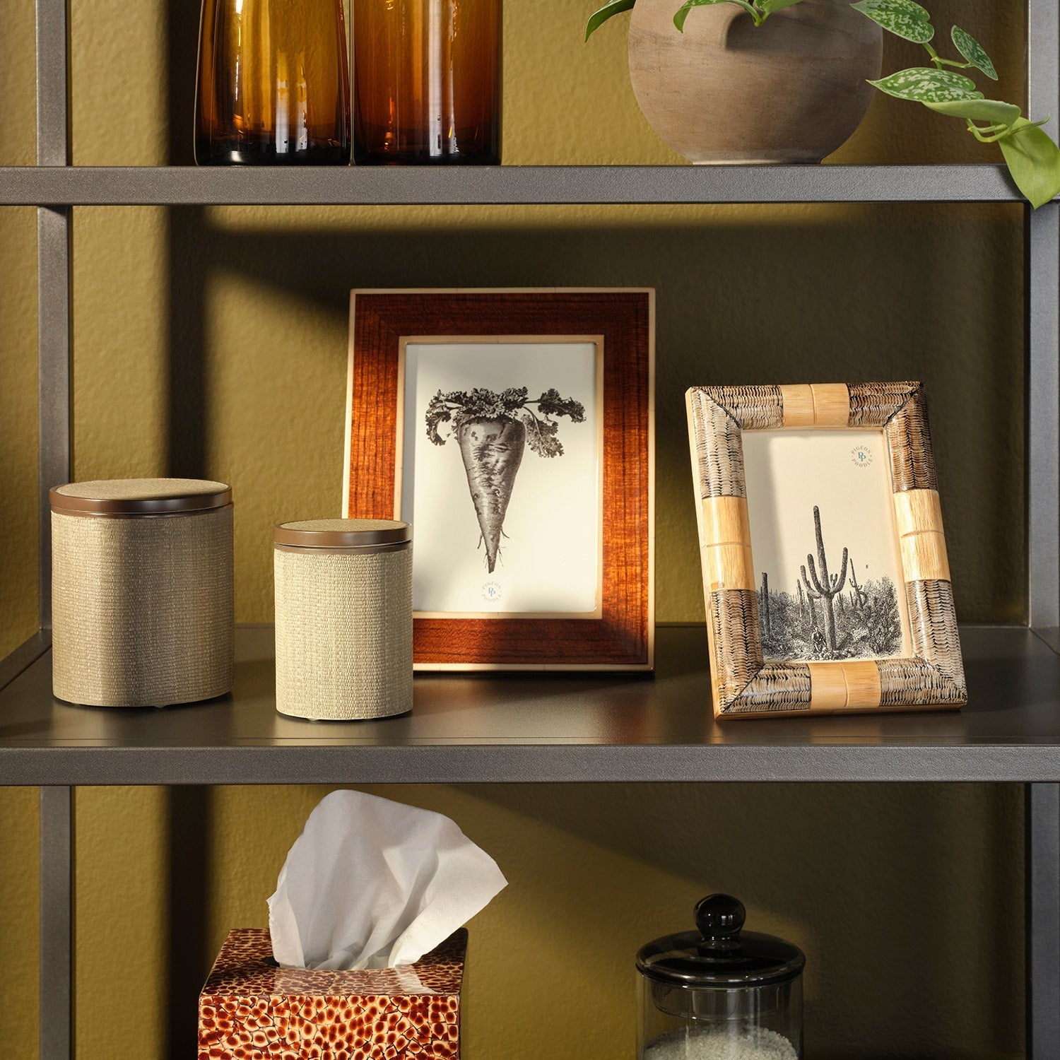 Medford, Chestnut/Ivory, Frame, 5"X7", Teak/Bone