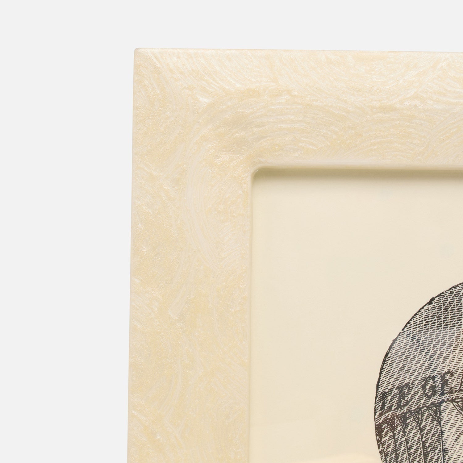 Navagio, Ivory, Frame, 8"X10", Spiral Burl Resin