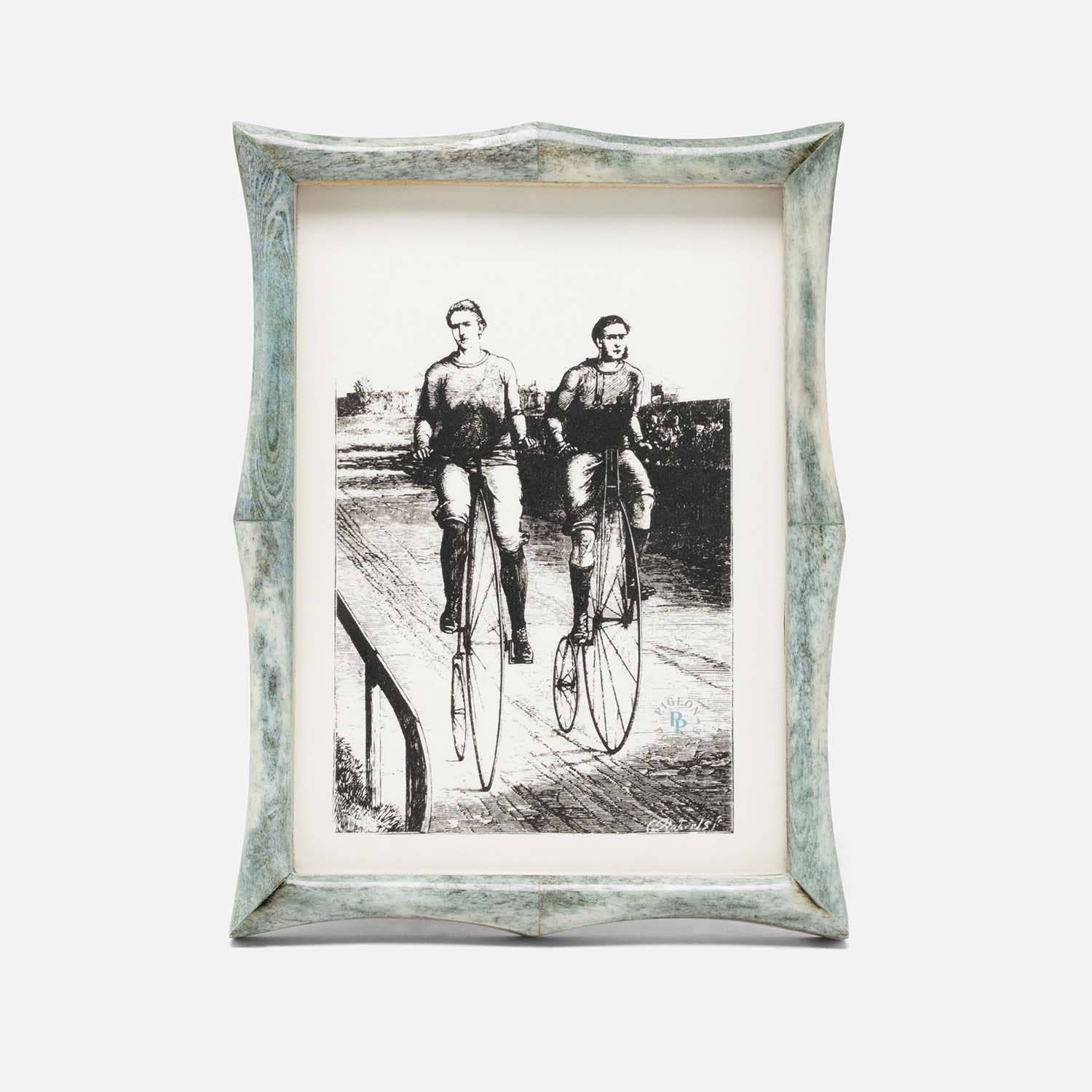 Oslo, Celadon, Frame, 5"X7", Bone