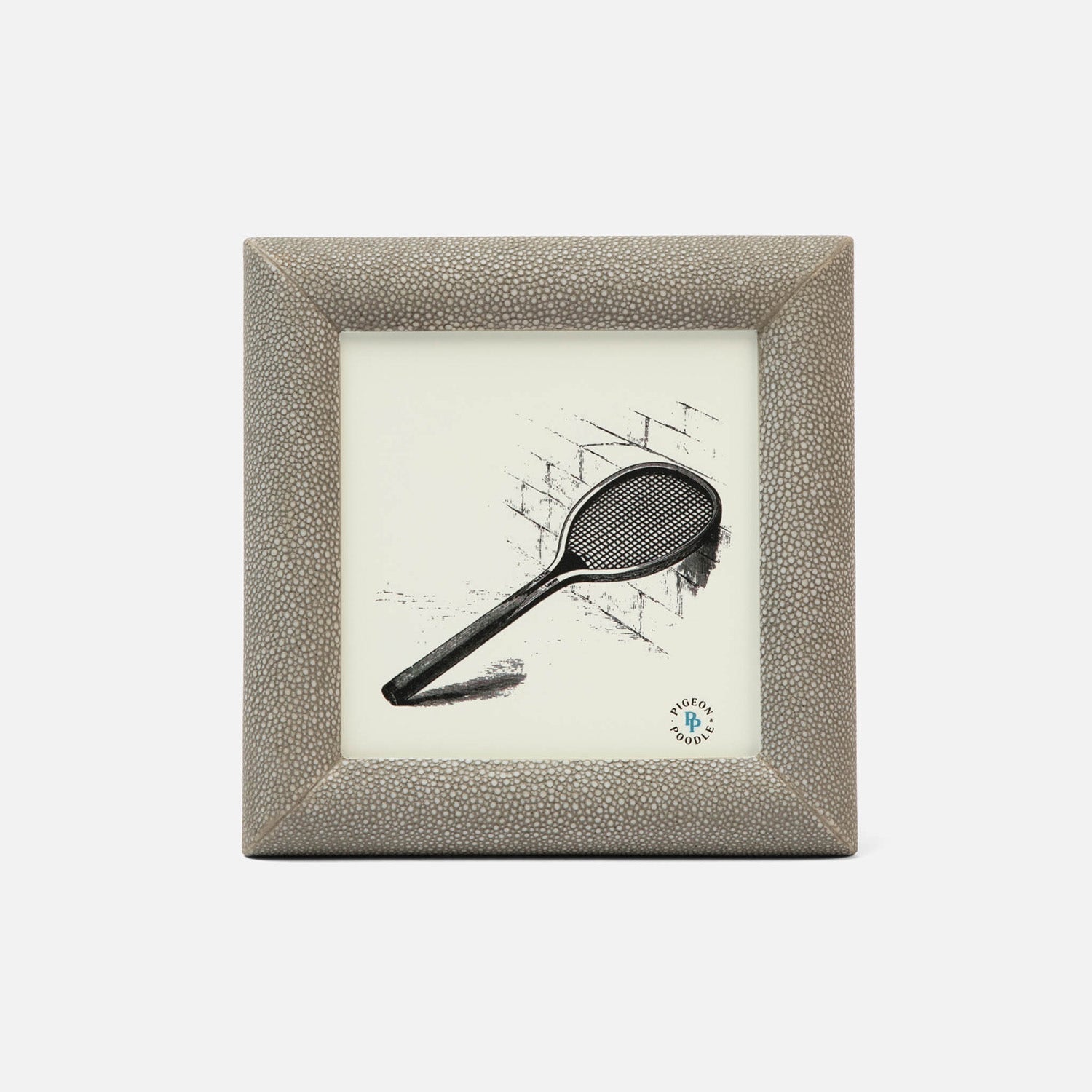 Oxford, Sand, Frame, 5"X5", Realistic Faux Shagreen