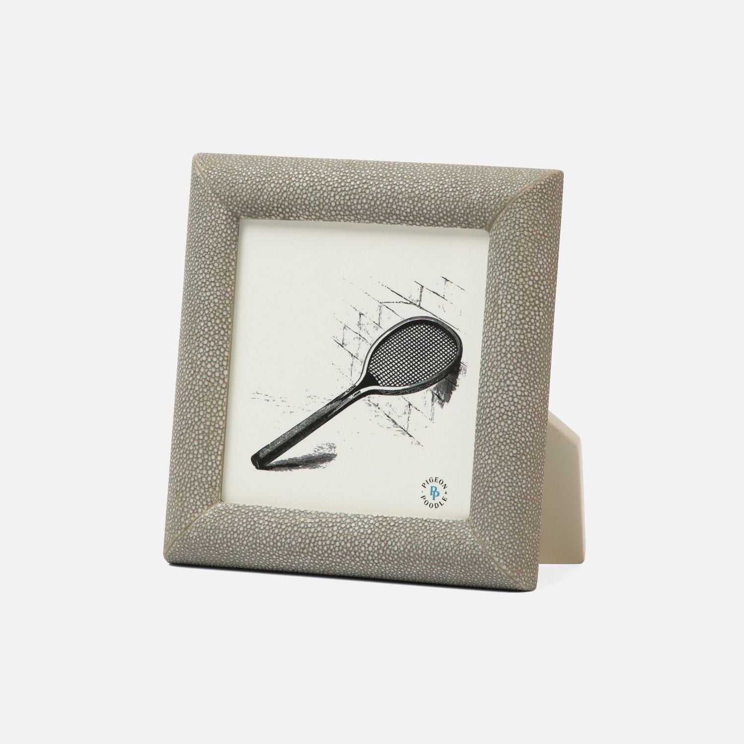 Oxford, Sand, Frame, 5"X5", Realistic Faux Shagreen